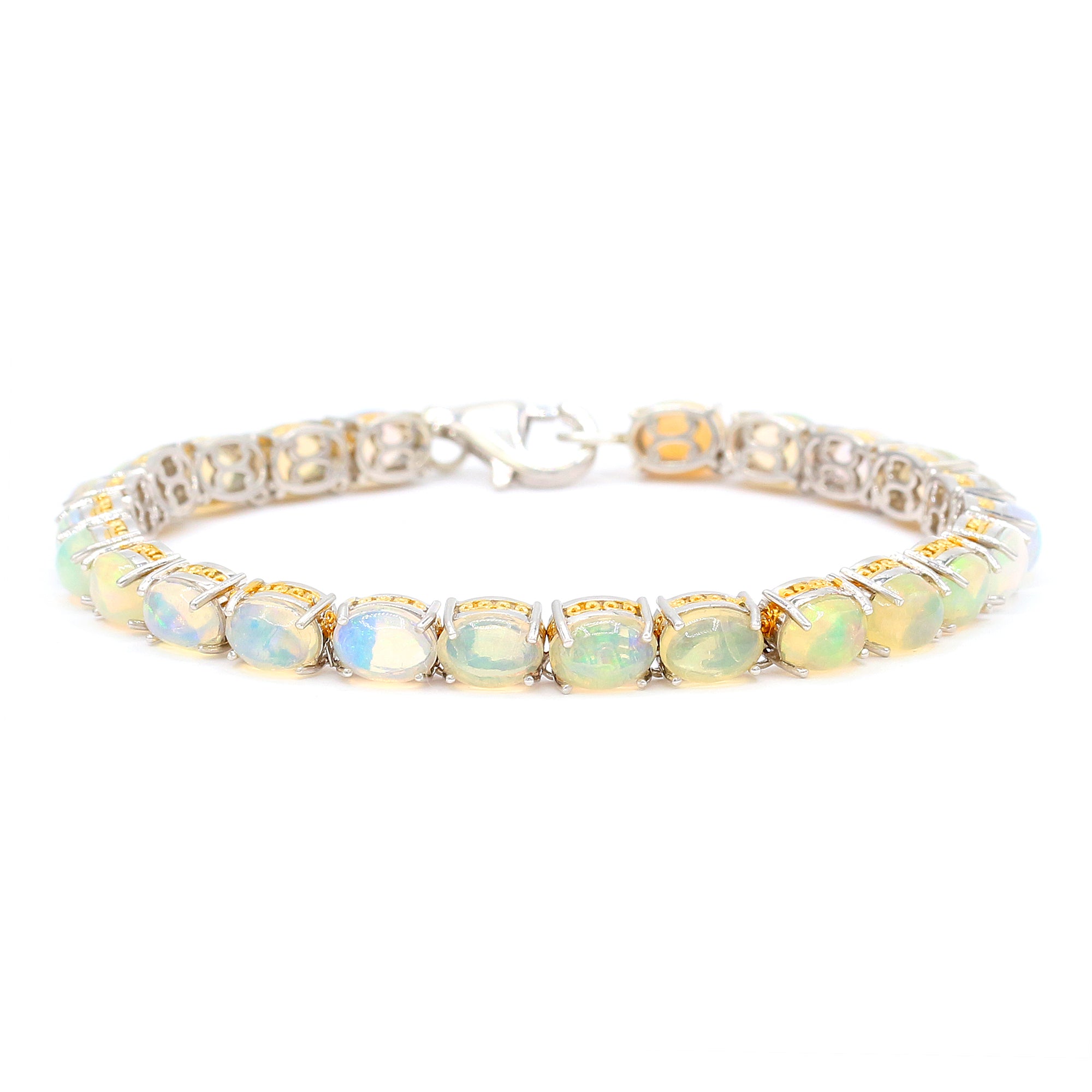 Gems en Vogue 24K Palladium Silver Ethiopian Opal Tennis Bracelet