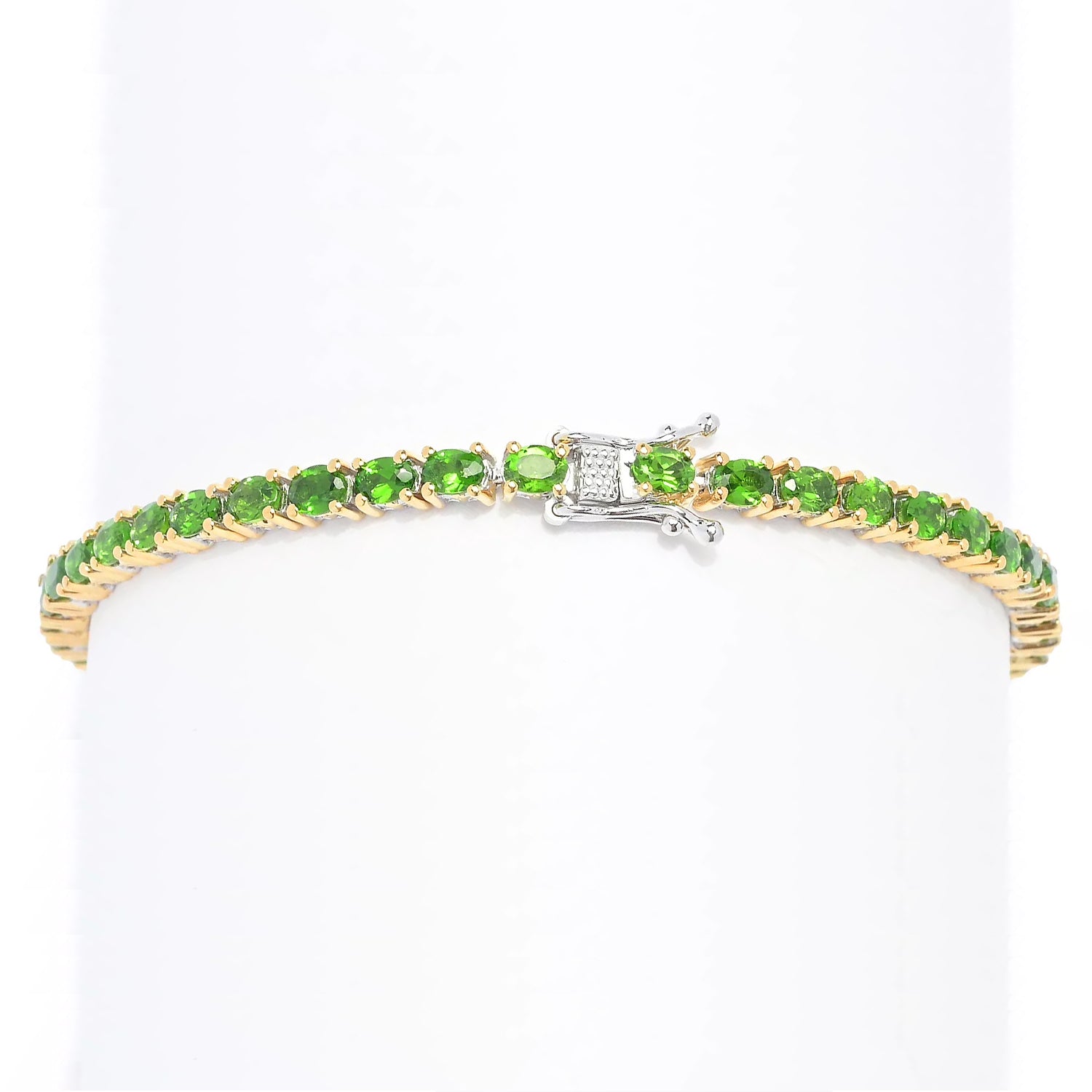 Gems en Vogue 7.98ctw Chrome Diopside Tennis Bracelet