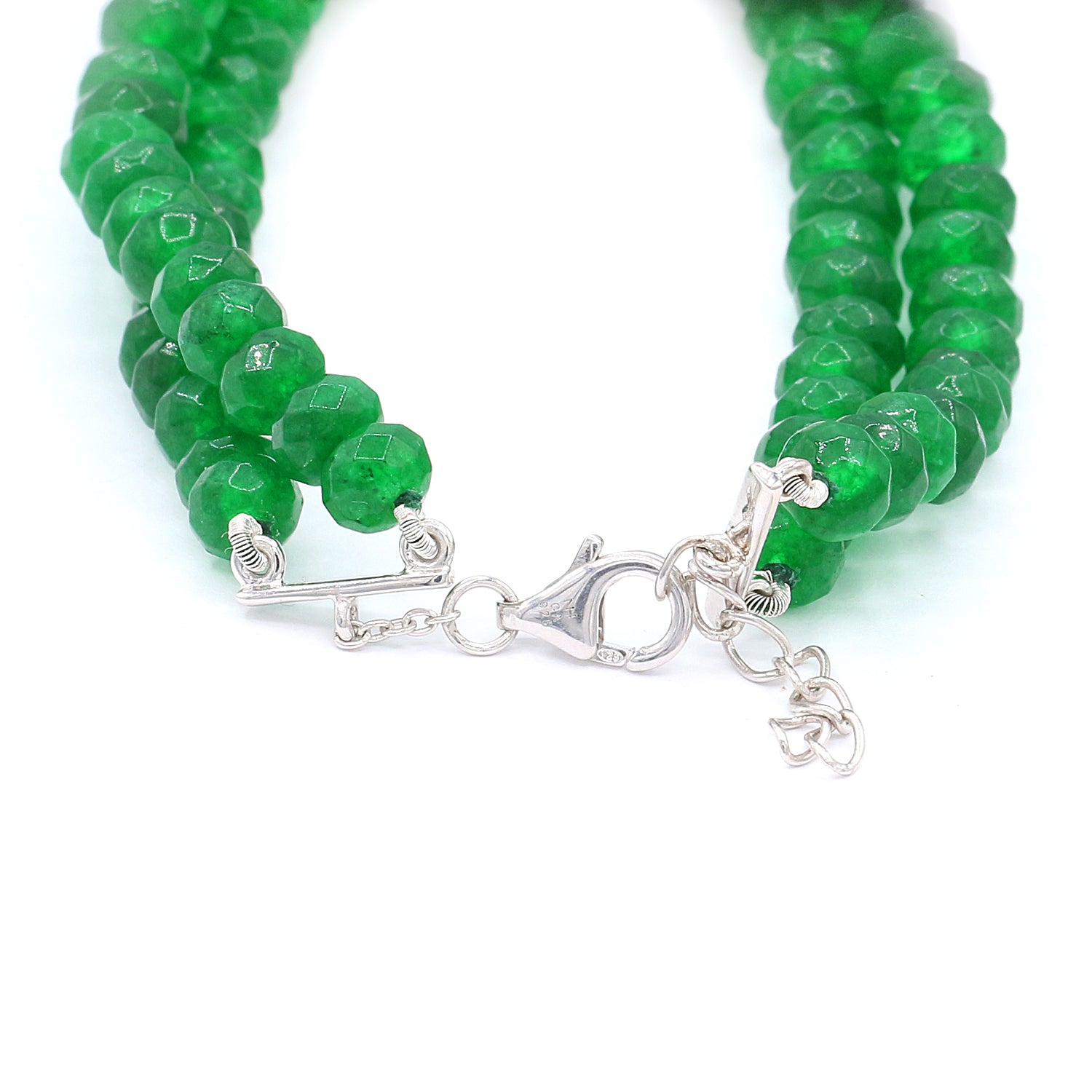 Gems en Vogue 6.32ctw Ouro Verde, Green Chalcedony & White Zircon Bracelet