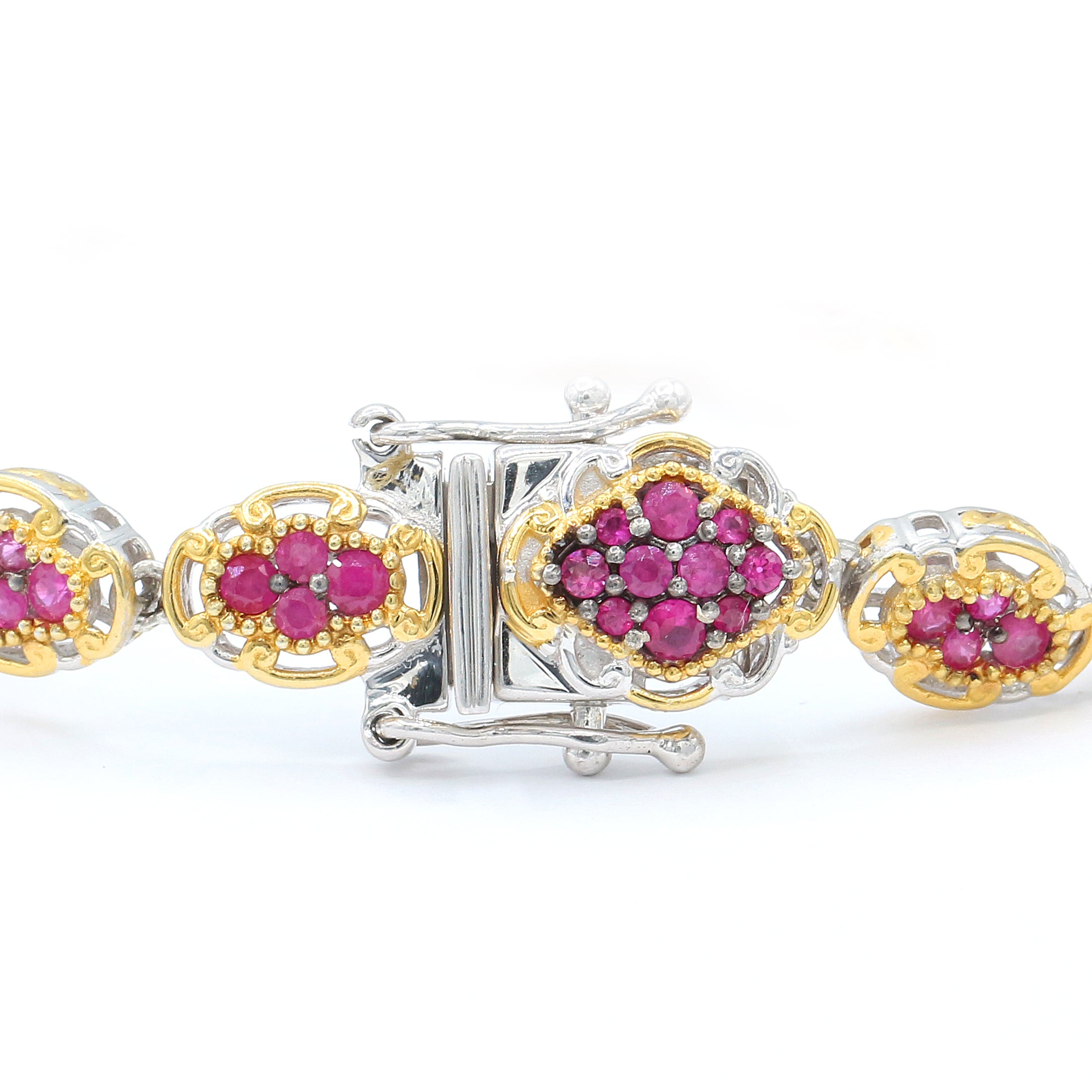 Gems en Vogue 4.00ctw Burmese Ruby Tennis Bracelet