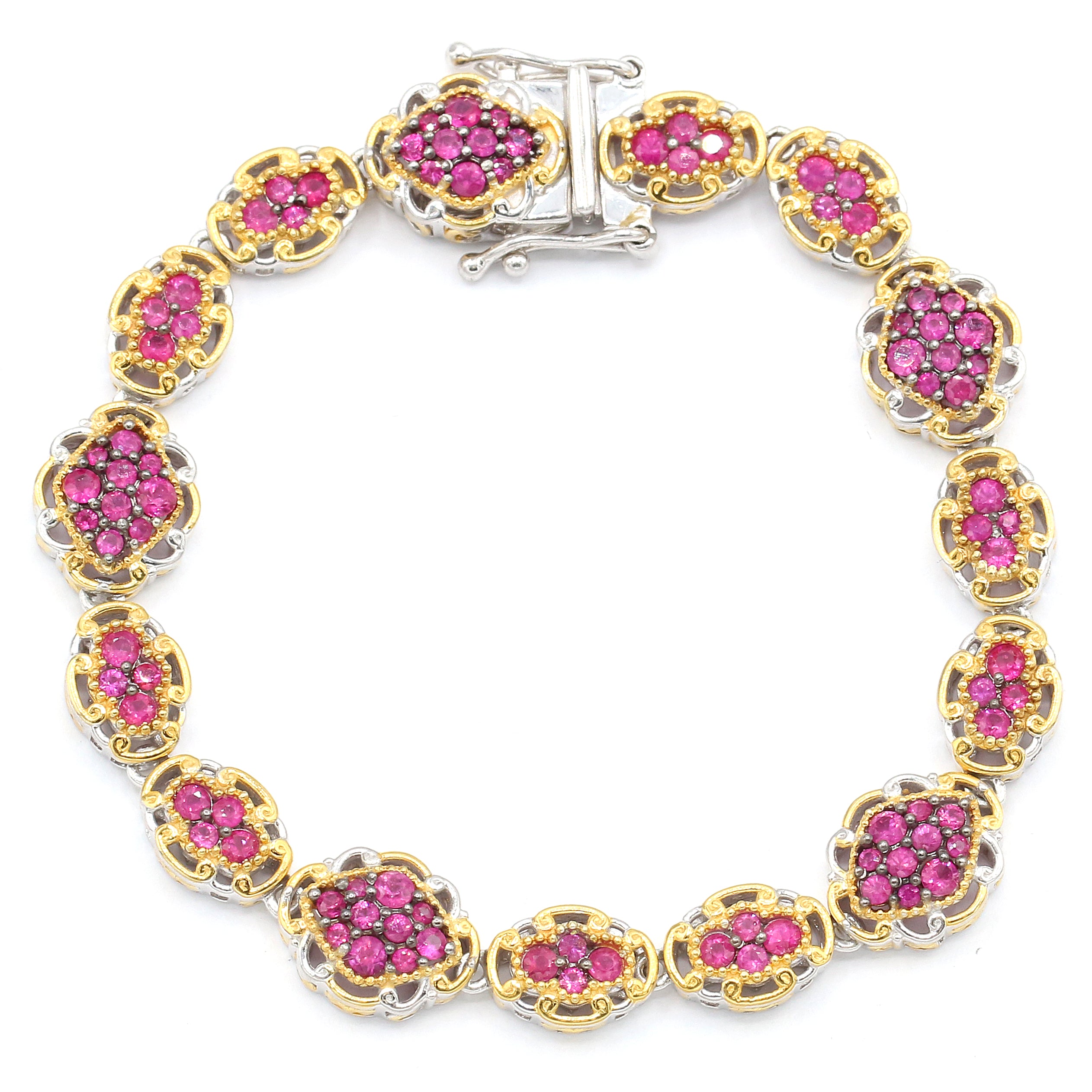 Gems en Vogue 4.00ctw Burmese Ruby Tennis Bracelet