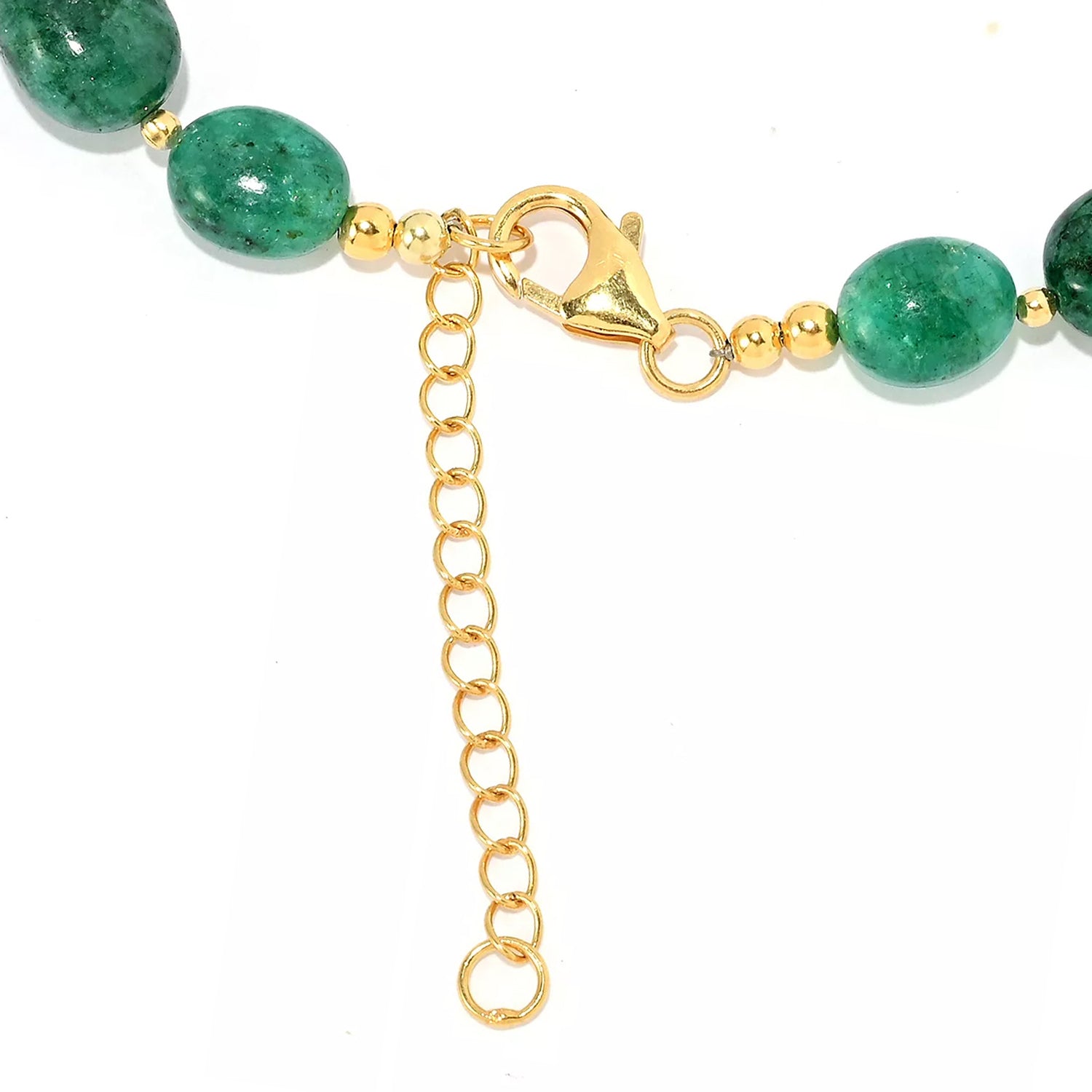 Gems en Vogue Tumbled Bead Emerald Bracelet