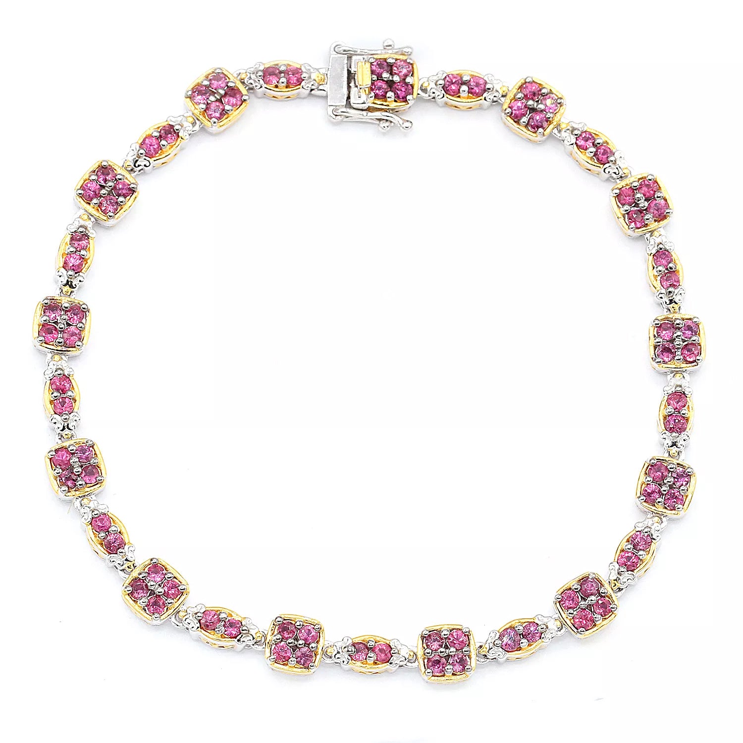 Gems en Vogue 3.12ctw Burmese Ruby Line Bracelet