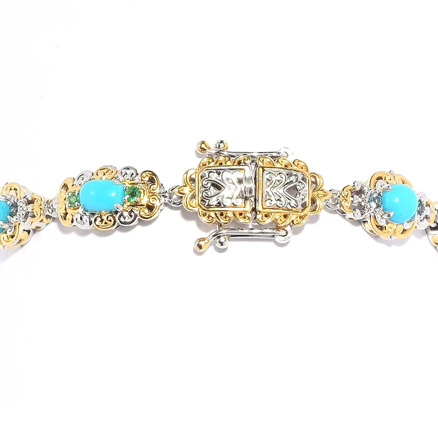 Gems en Vogue Sleeping Beauty Turquoise & Multi Gemstones Bracelet