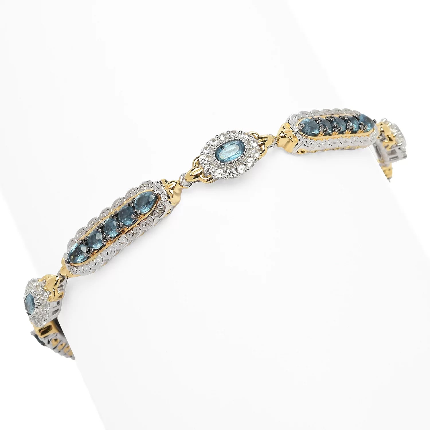 Gems en Vogue 5.97ctw Teal Kyanite Bracelet