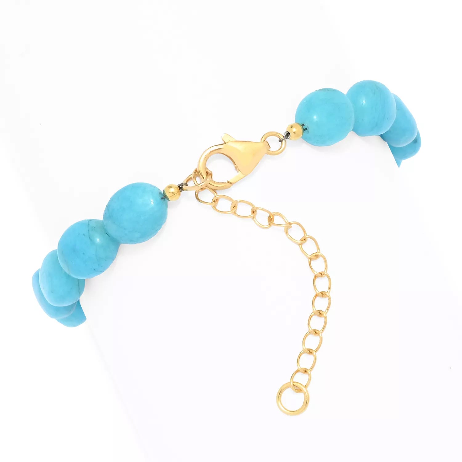 Gems en Vogue Tumbled Bead Aquamarine Bracelet