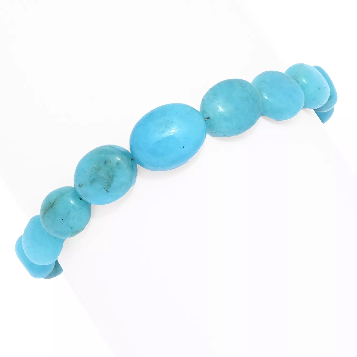 Gems en Vogue Tumbled Bead Aquamarine Bracelet