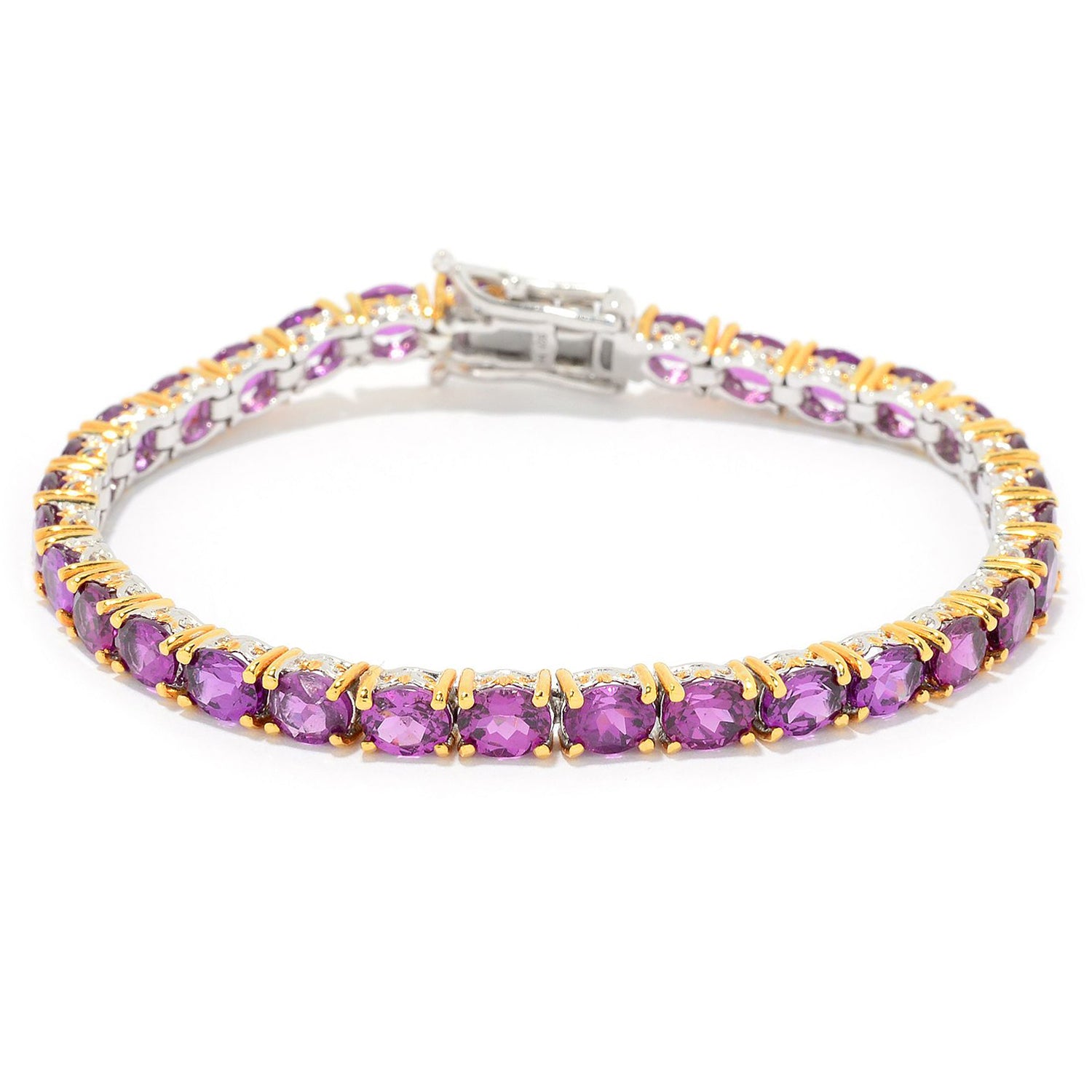 Gems en Vogue 16.31ctw Color Change Purple Garnet Tennis Bracelet