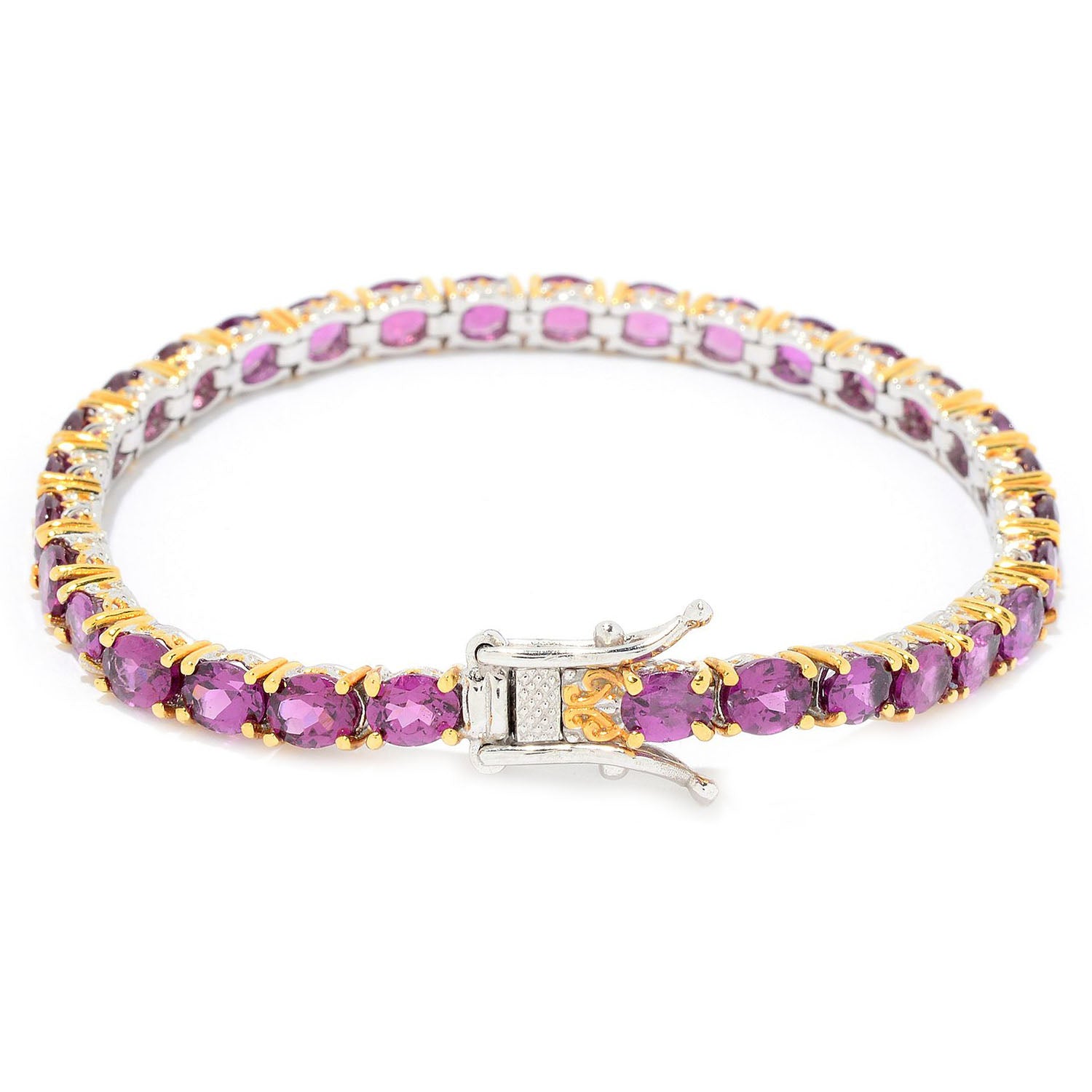 Gems en Vogue 16.31ctw Color Change Purple Garnet Tennis Bracelet