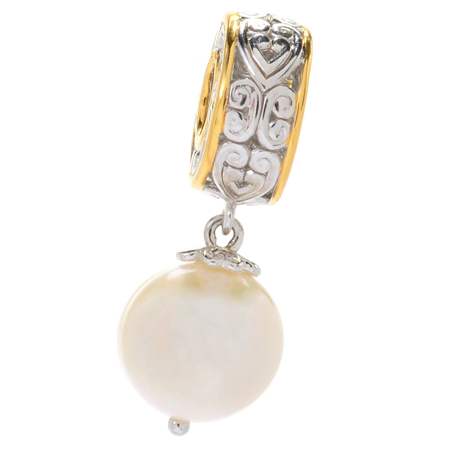 Gems en Vogue White Pearl Drop Charm