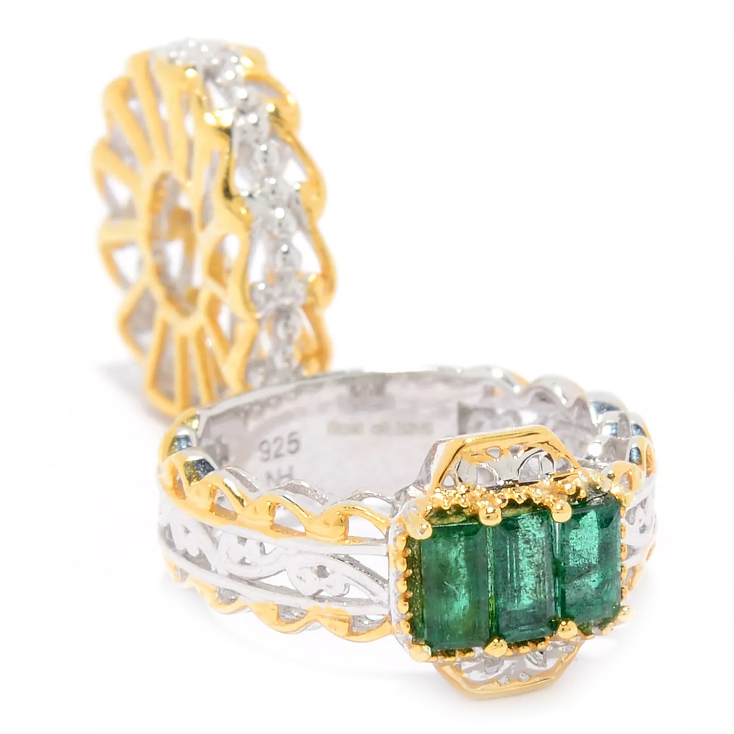 Gems en Vogue 0.60ctw Emerald Ring Charm