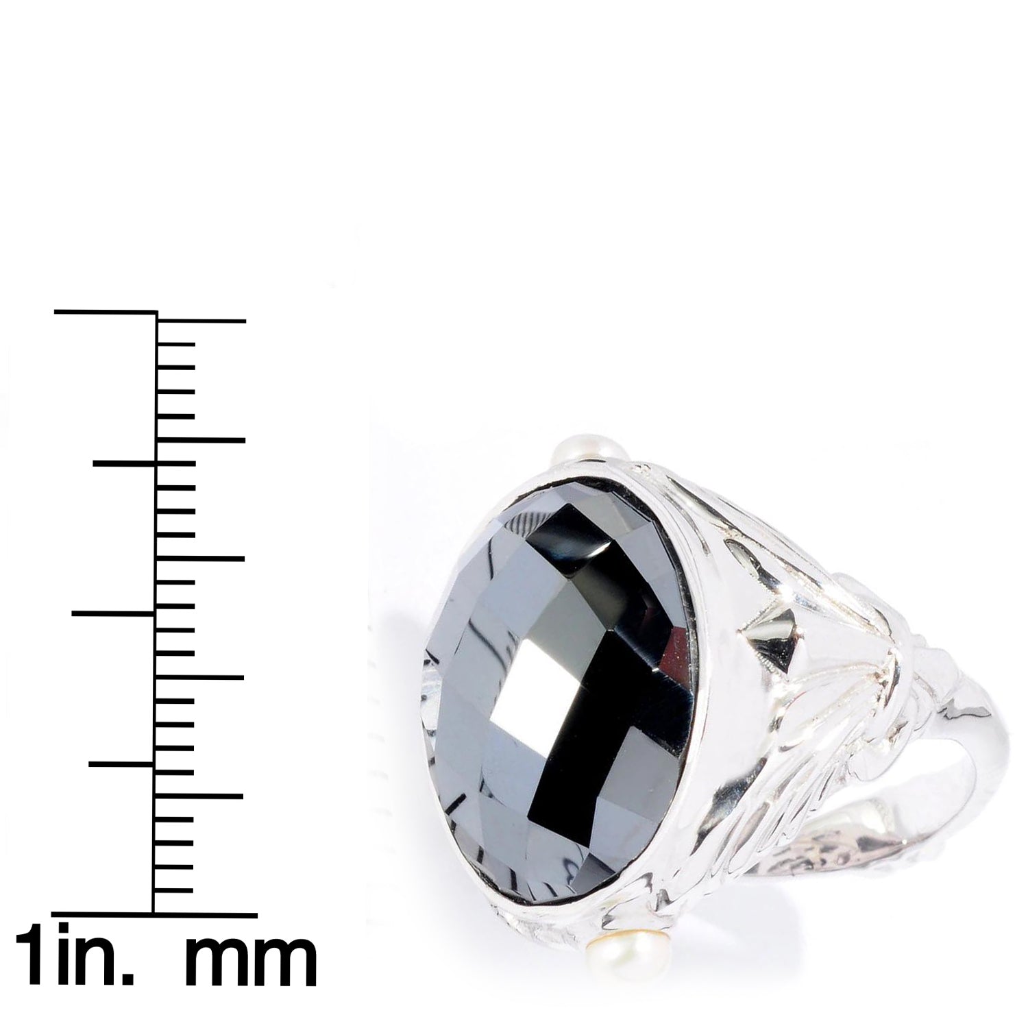 Australia Black Hematite Ring Sterling Silver hotsell Size 9