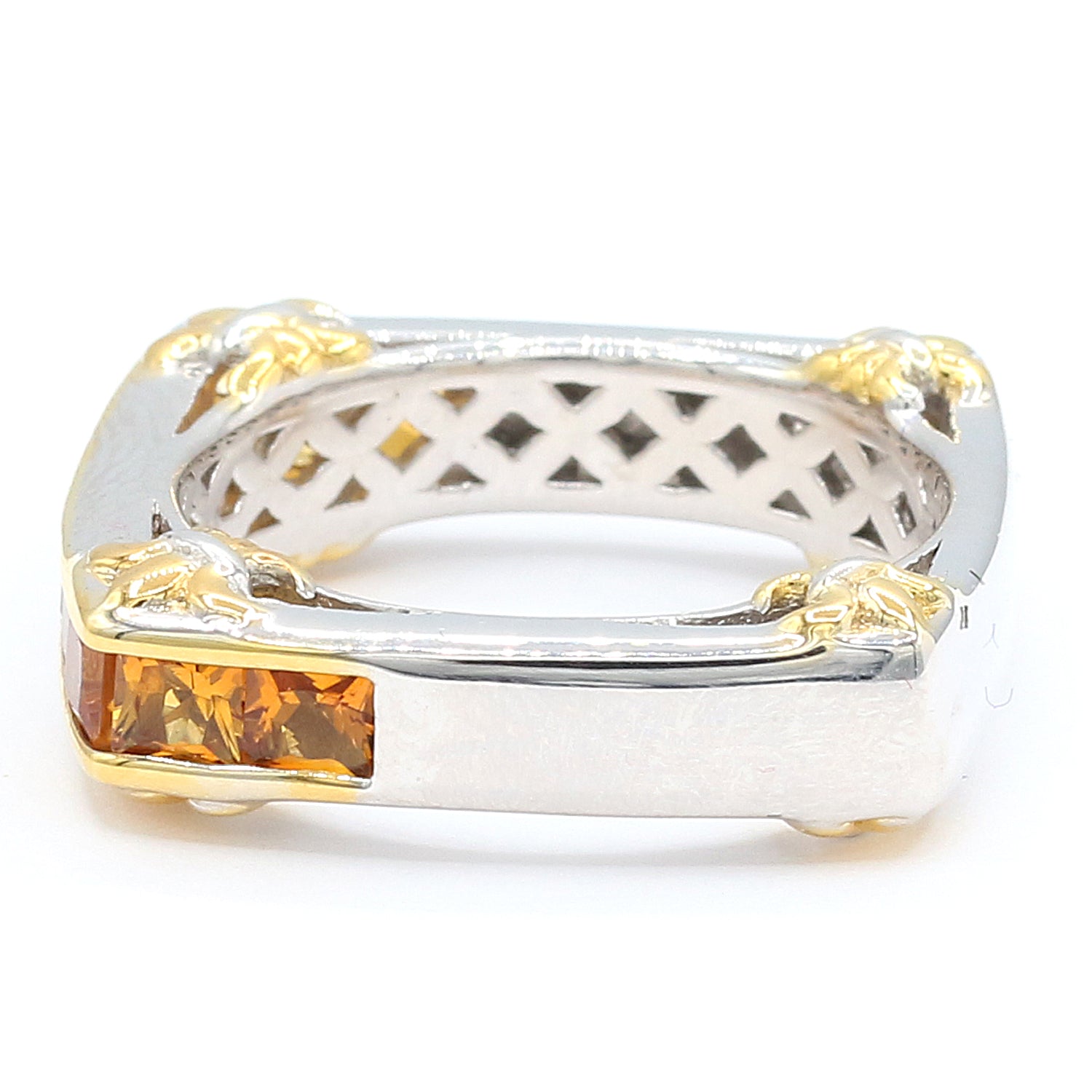 Gems en Vogue 0.90ctw Madeira Citrine Band Ring CANNOT BE RESIZED