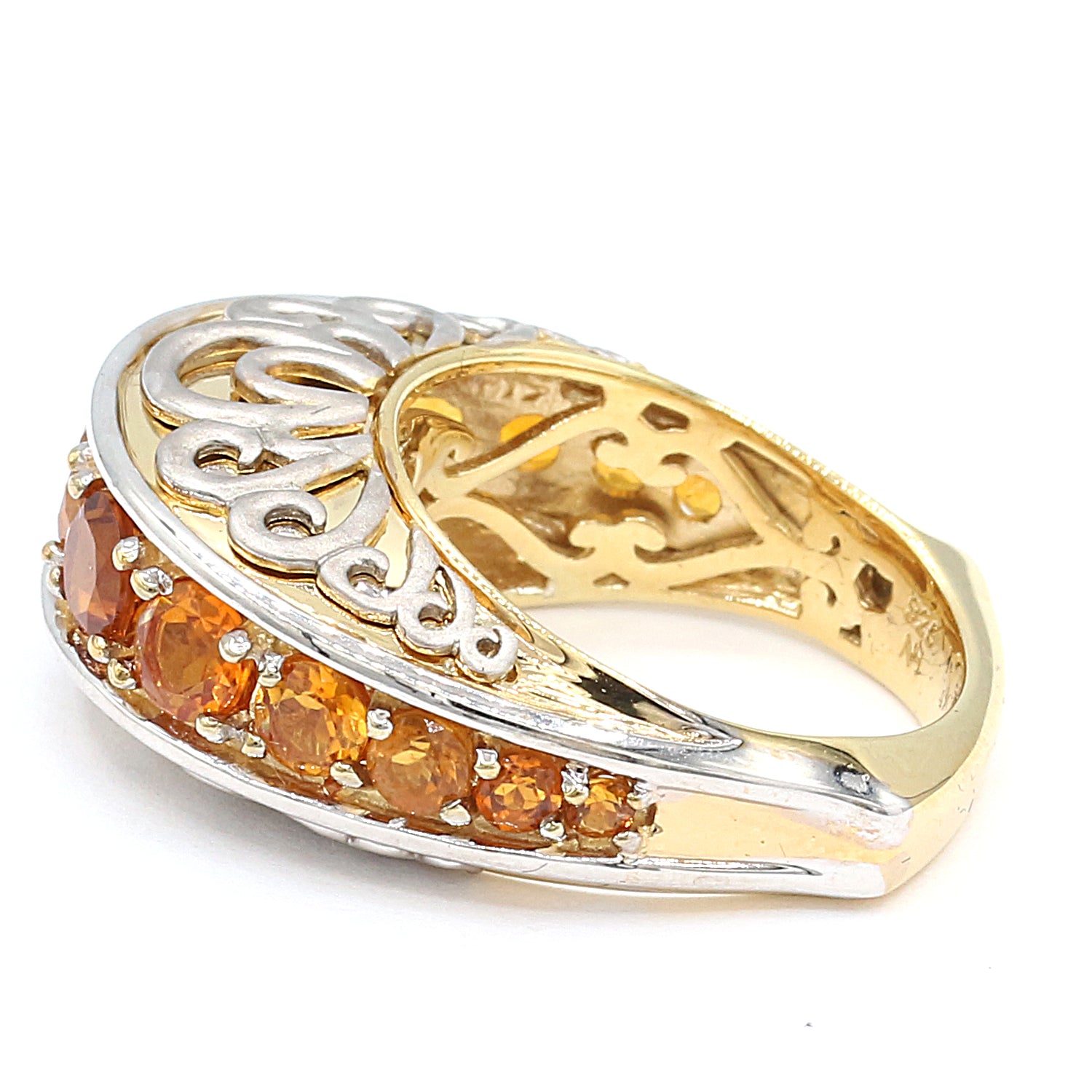 Gems en Vogue 2.30ctw Madeira Citrine Graduated Band Ring