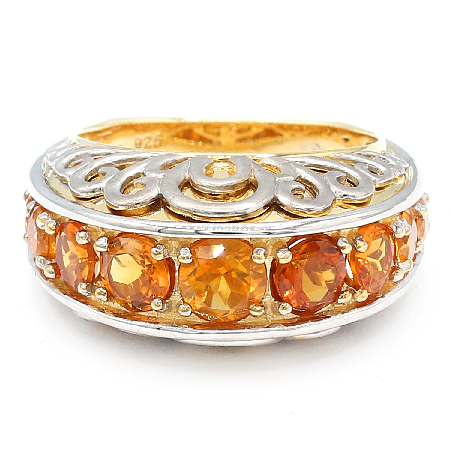 Gems en Vogue 2.30ctw Madeira Citrine Graduated Band Ring