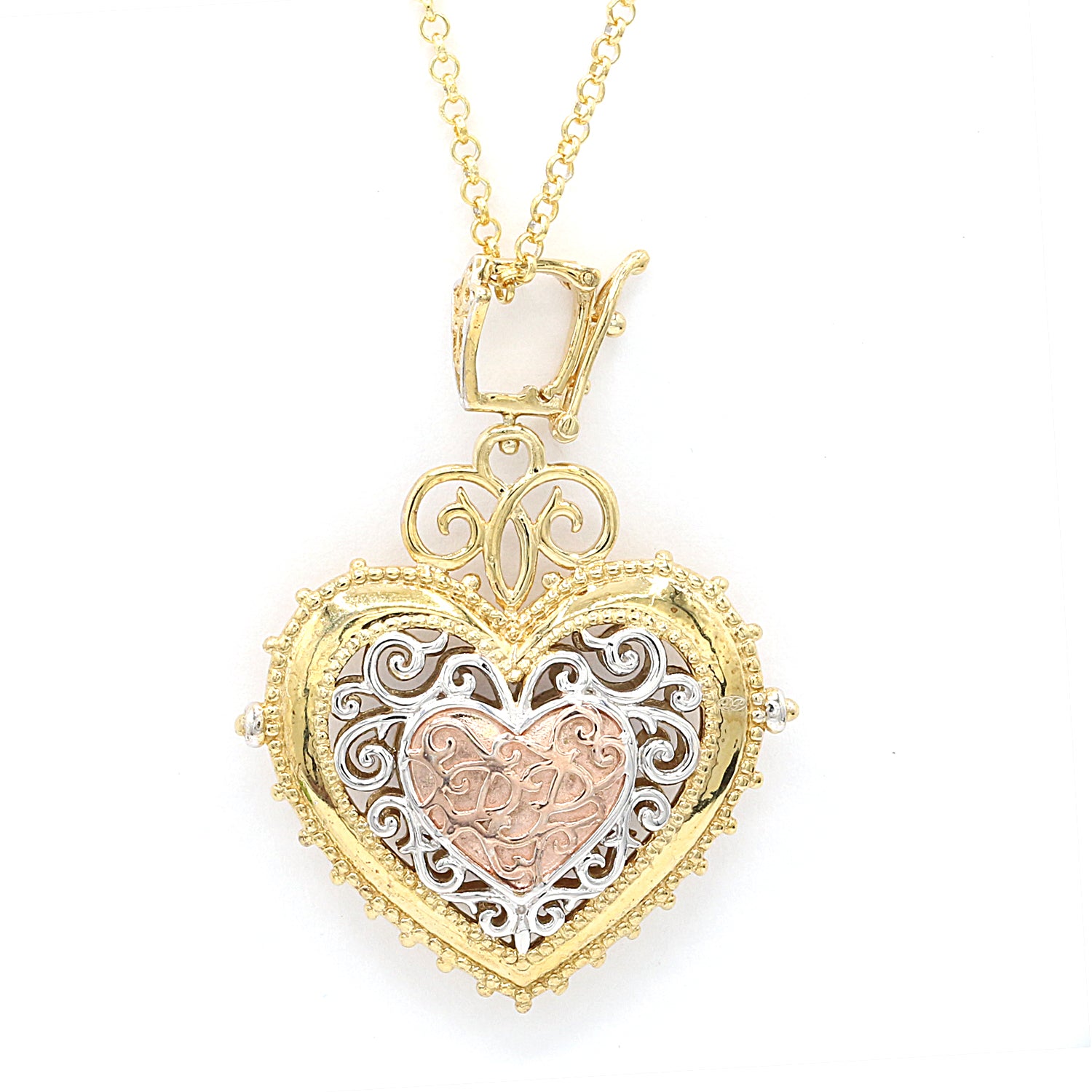 Gems en Vogue 1.04ctw Mocha Sapphire Heart Pendant