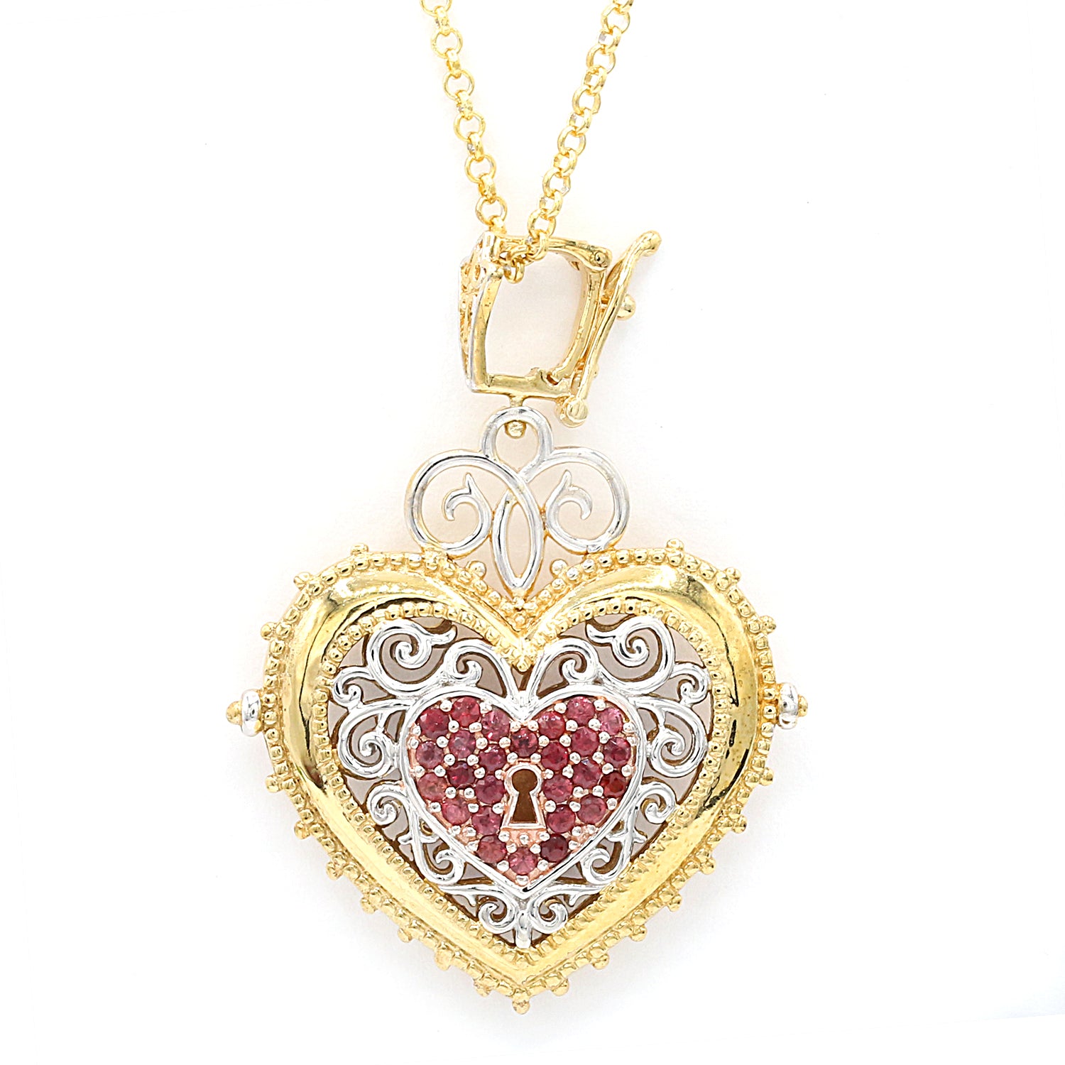 Gems en Vogue 1.04ctw Mocha Sapphire Heart Pendant