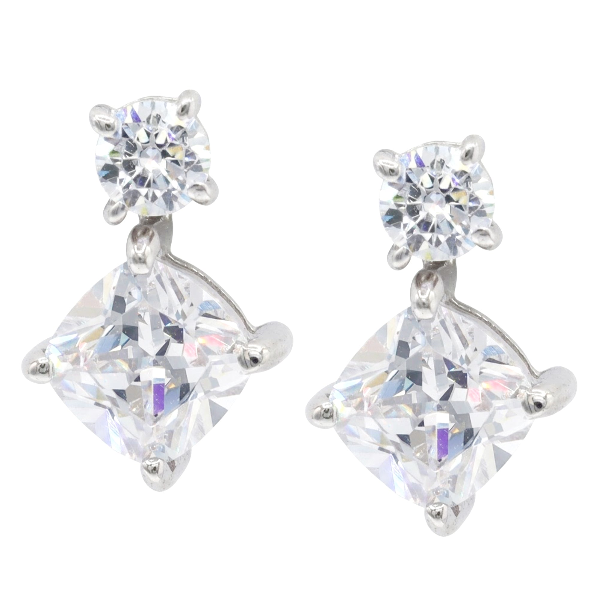 Signity Sterling Silver Cubic Zirconia Removeable Earrings