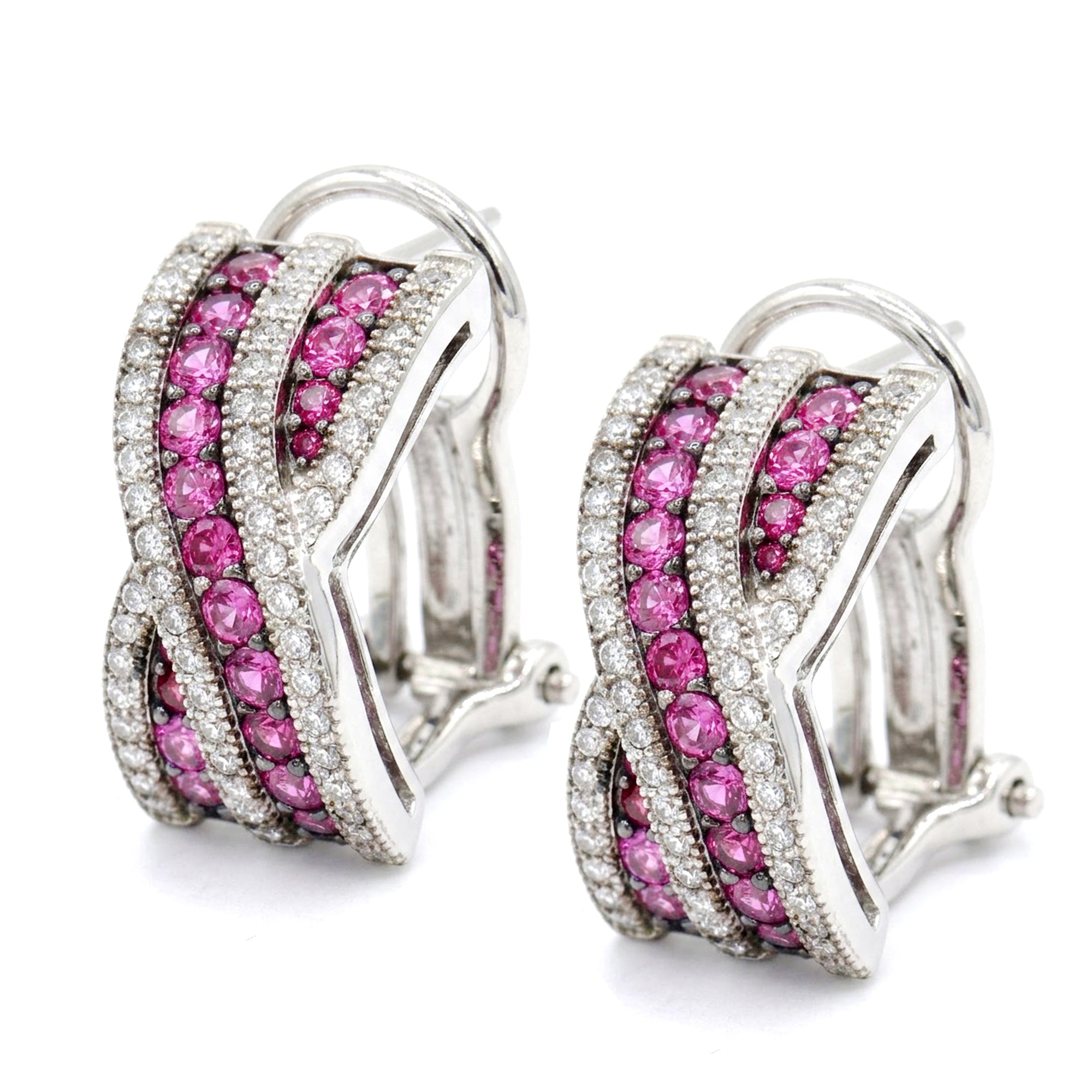 Boucles d'oreilles pendantes à billes en argent sterling Signity avec oxydes de zirconium