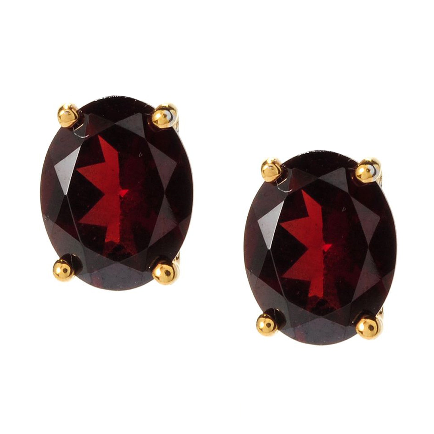 Gems en Vogue 6.70ctw Garnet Stud Earrings