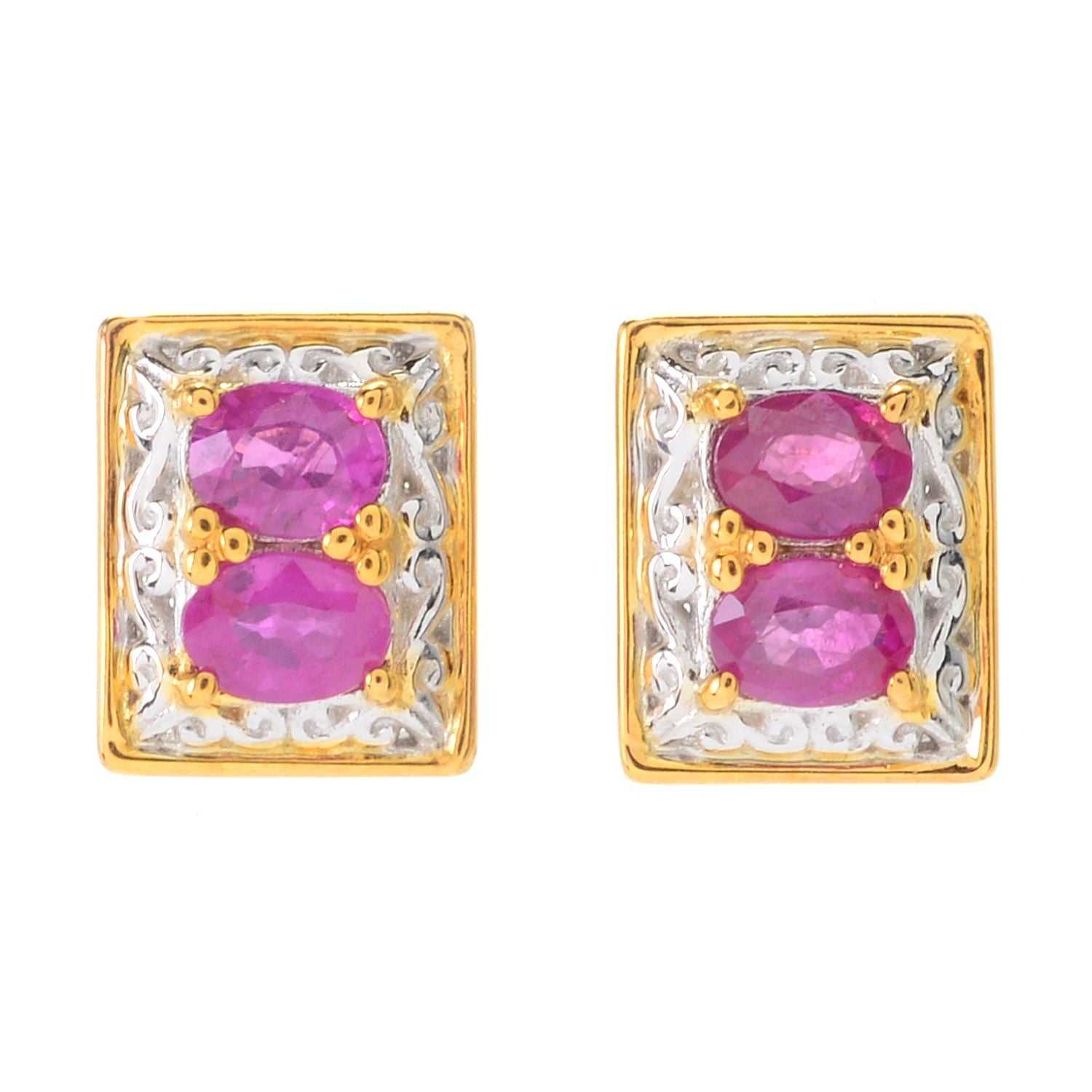 Gems en Vogue 0.68-0.88ctw Choice of Birthstone Stud Earrings
