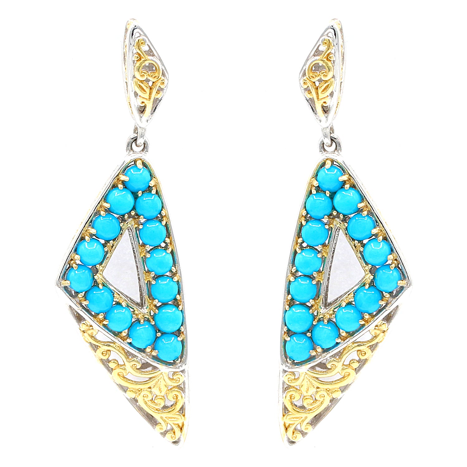 Gems en Vogue Sleeping Beauty Turquoise Drop Earrings
