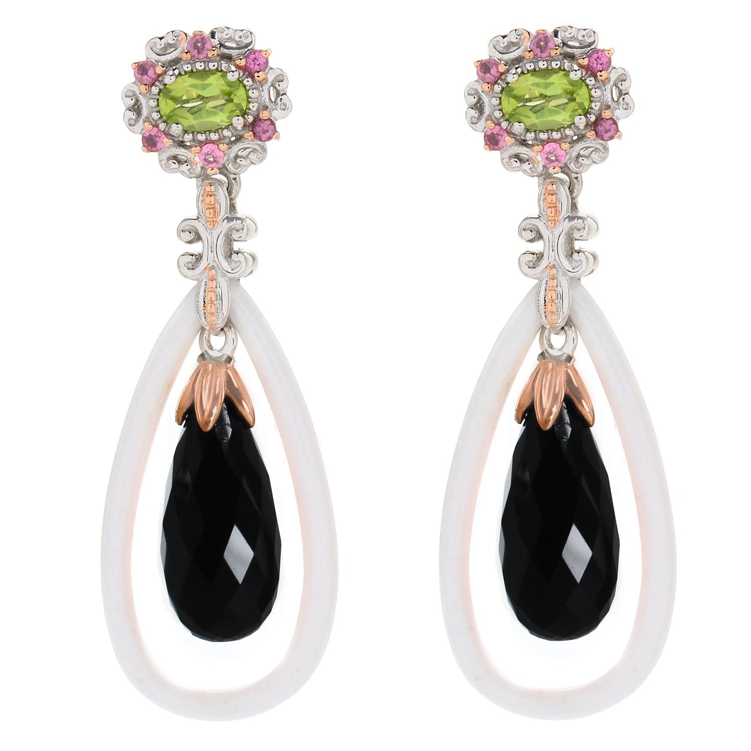 Gems en Vogue Choice of Gemstone & Multi Gemstones Drop Earrings