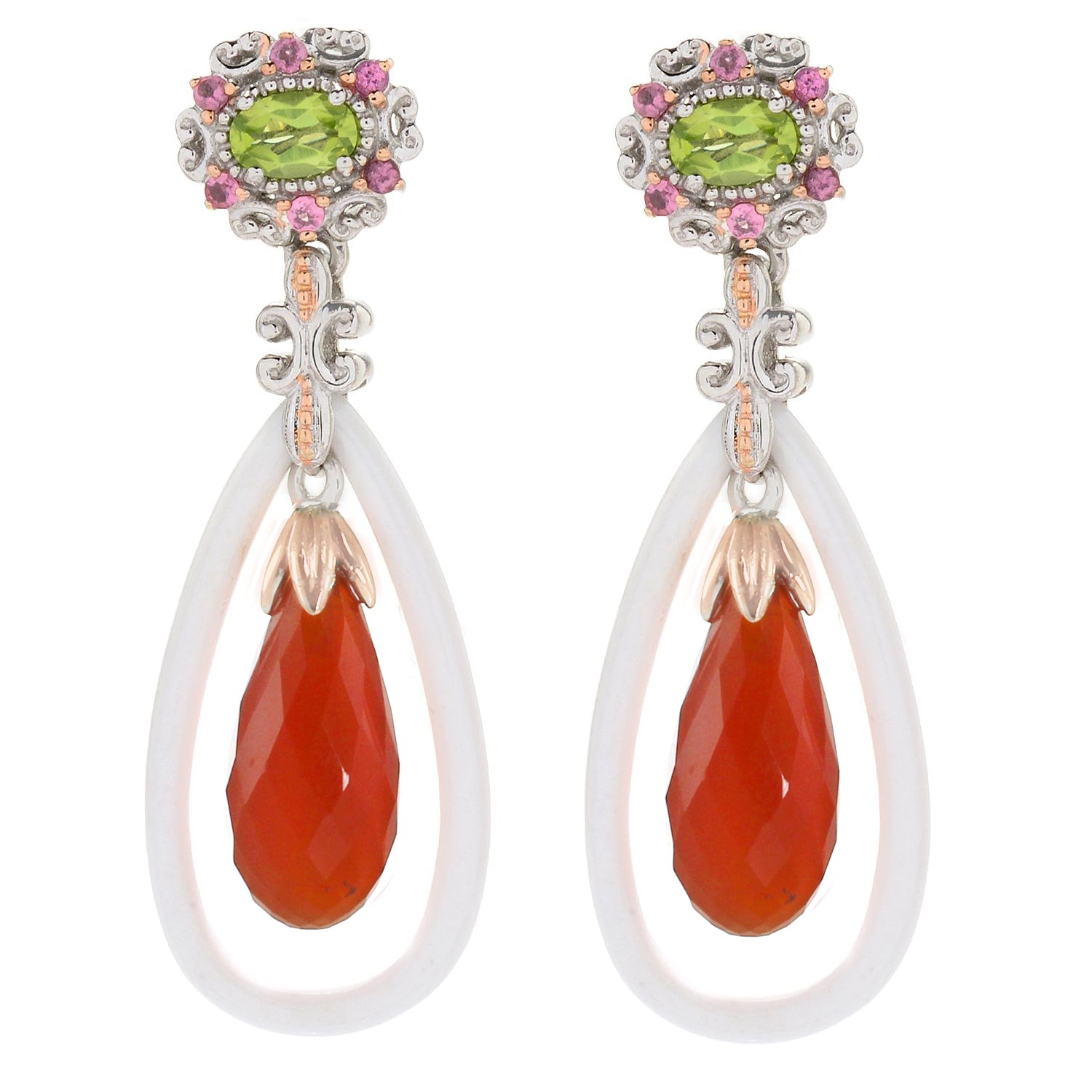 Gems en Vogue Choice of Gemstone & Multi Gemstones Drop Earrings