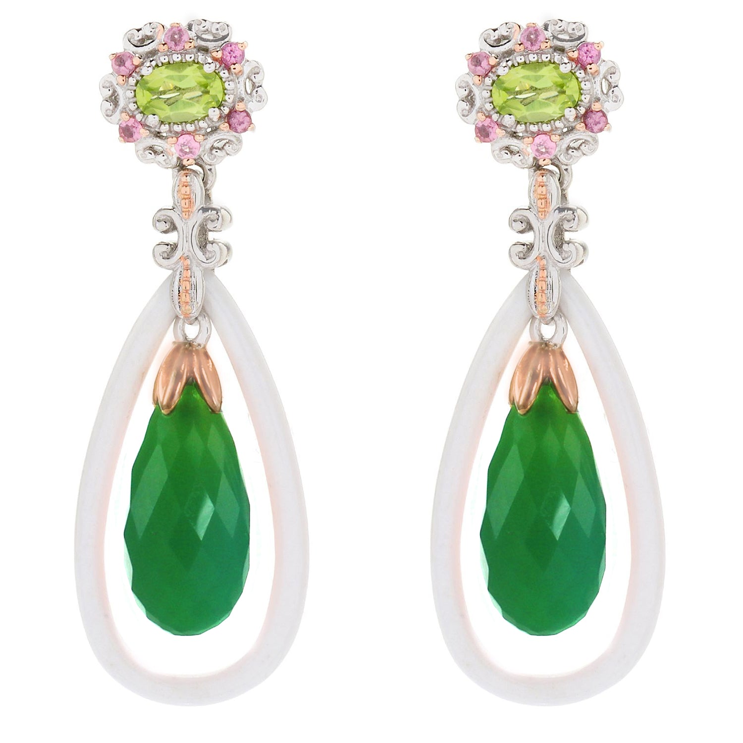 Gems en Vogue Choice of Gemstone & Multi Gemstones Drop Earrings