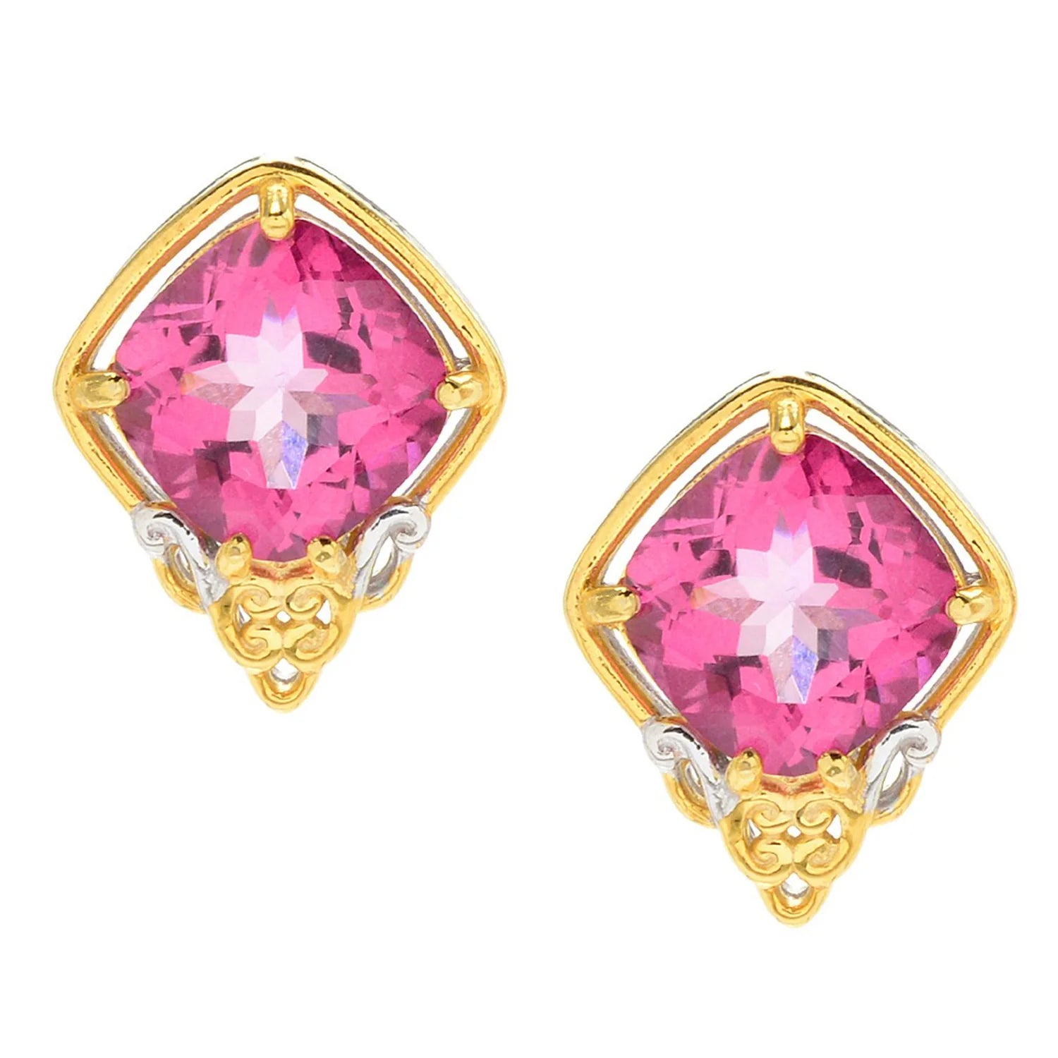 Gems en Vogue 10.10ctw Martha Rocha Color Topaz Stud Earrings