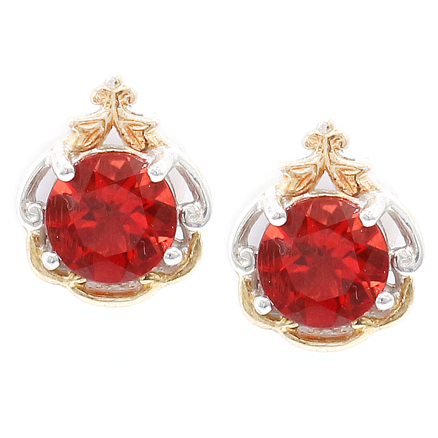 Gems en Vogue 3.10ctw Andesine Stud Earrings