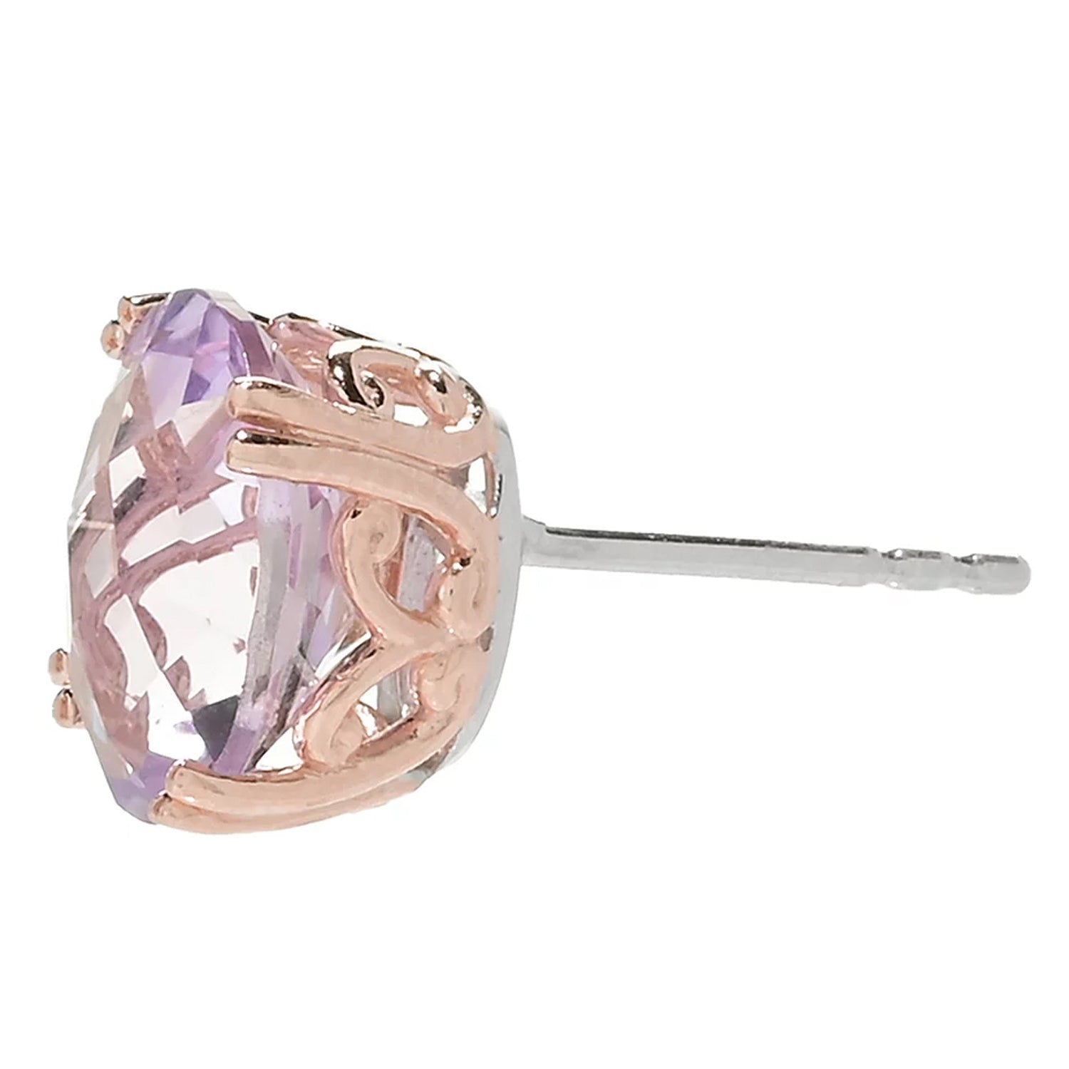 Gems en Vogue 5.00ctw Pink Amethyst Stud Earrings