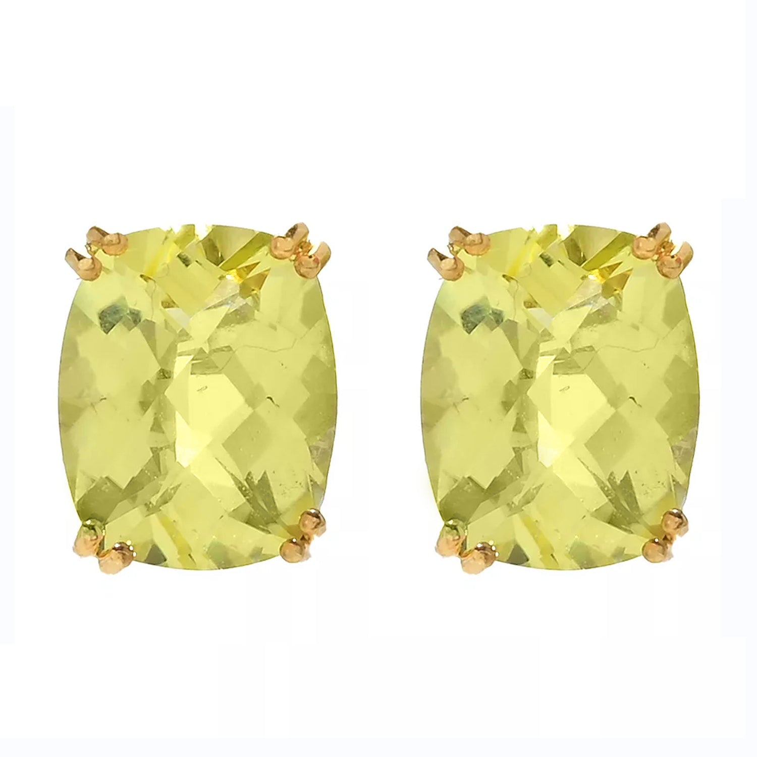 Gems en Vogue 2.75ctw Ouro Verde Stud Earrings