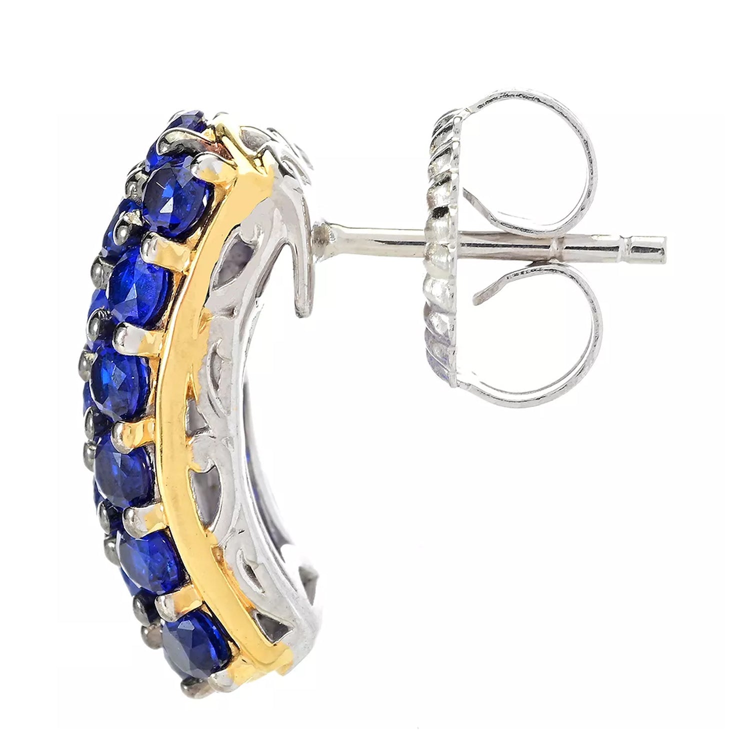 Gems en Vogue 3.23ctw Cobalt Spinel Stud Earrings