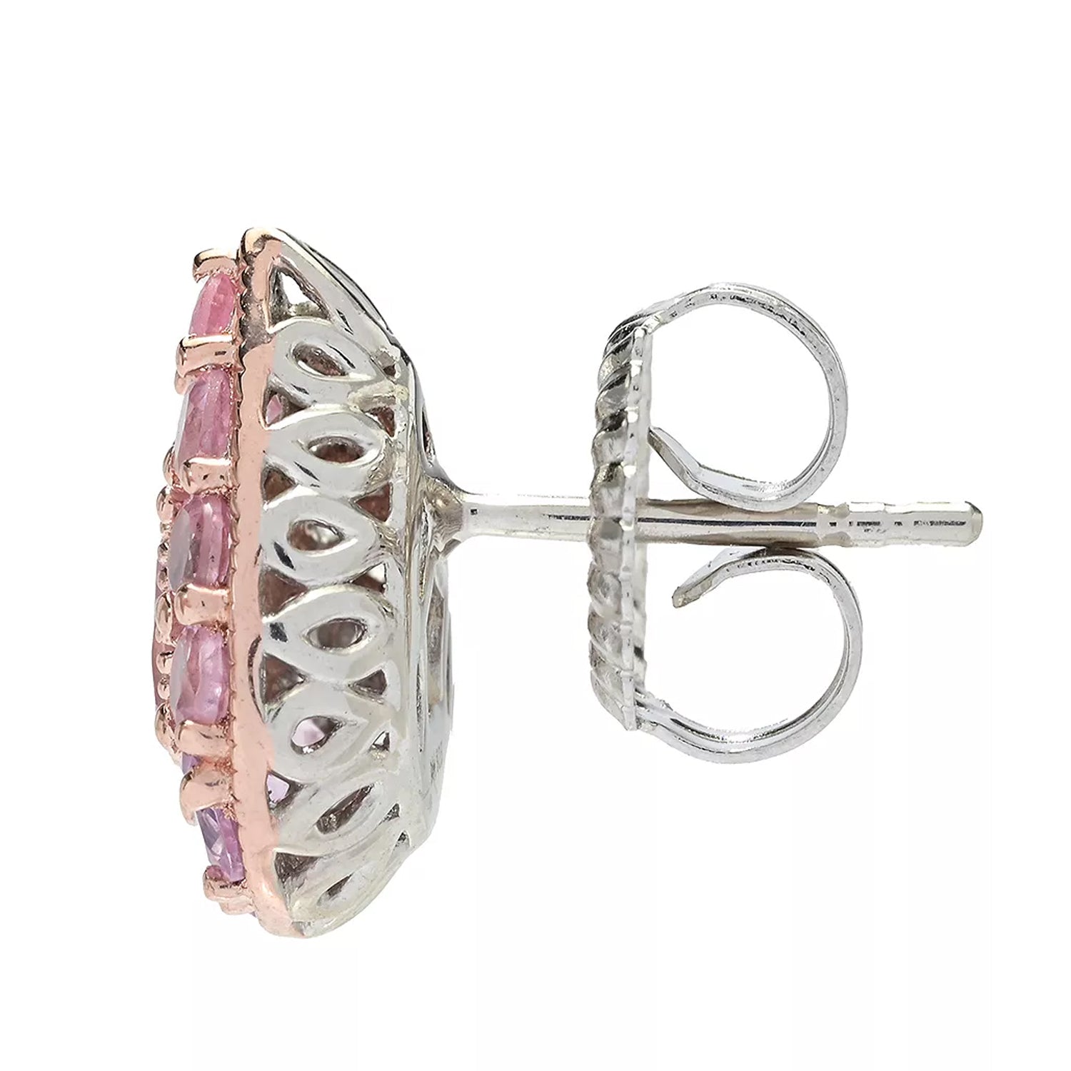 Gems en Vogue 2.18ctw Tanzanian Pink Spinel Stud Earrings
