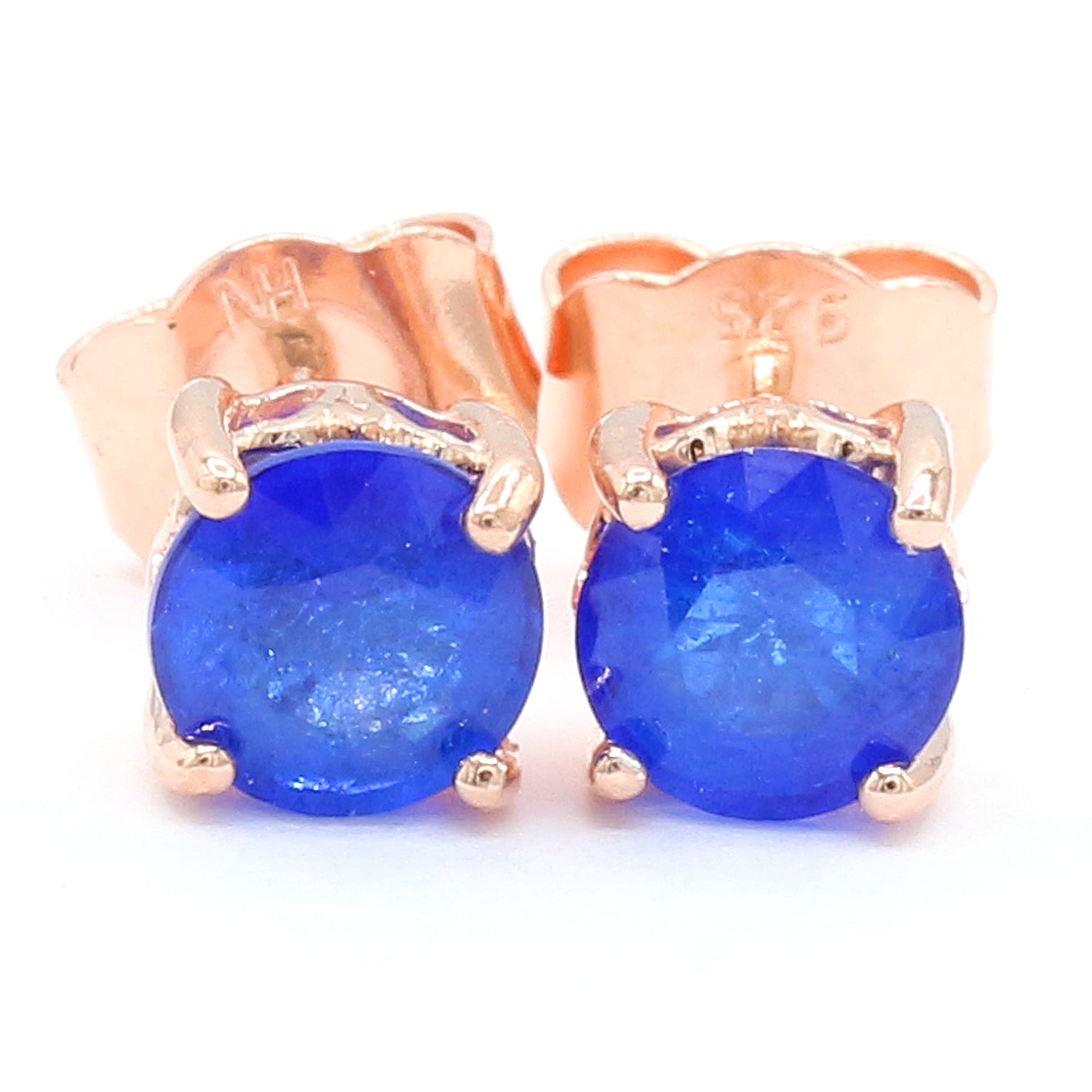 Gems en Vogue 1.98ctw Cobalt Blue Spinel Stud Earrings