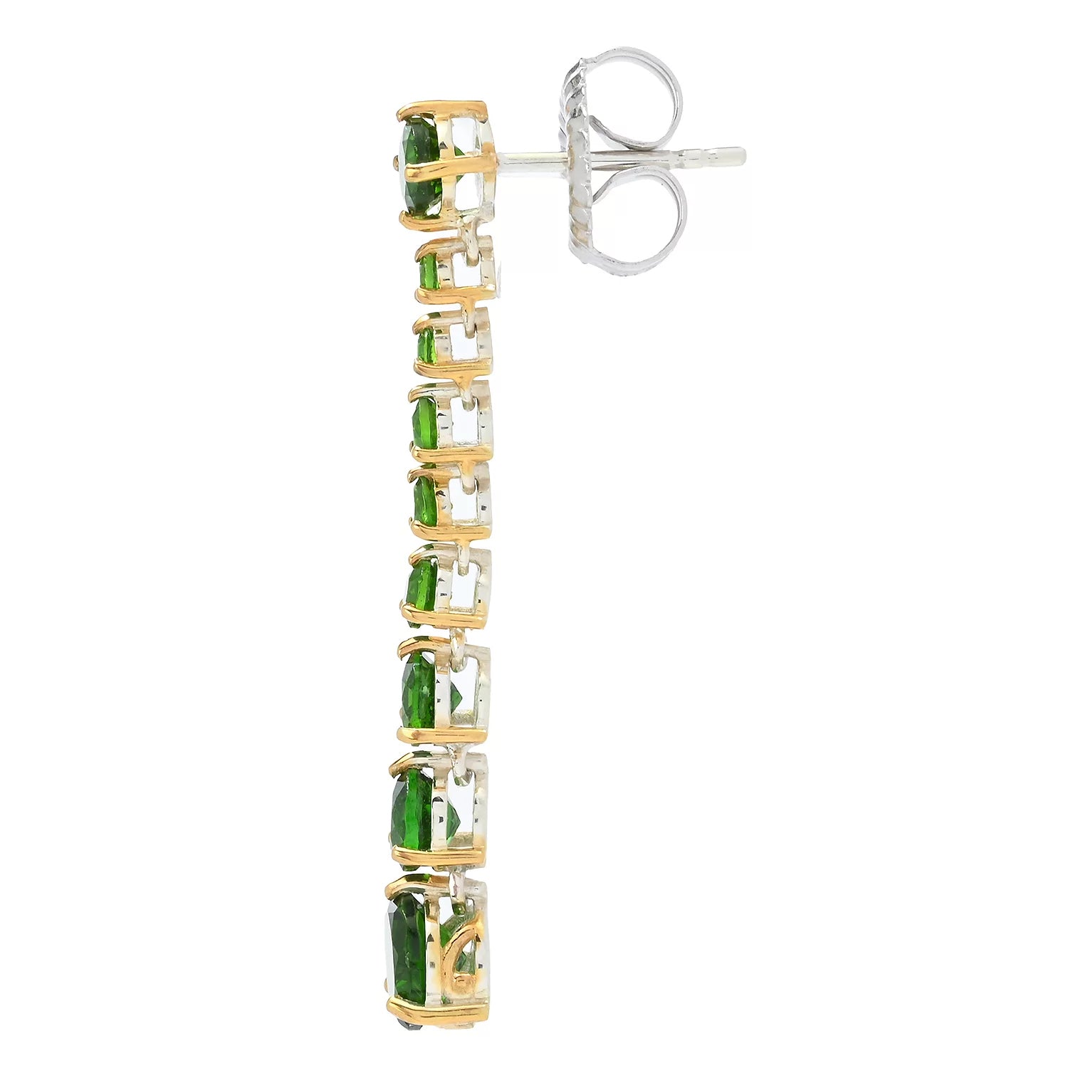 Gems en Vogue 4.43ctw Chrome Diopside Drop Earrings