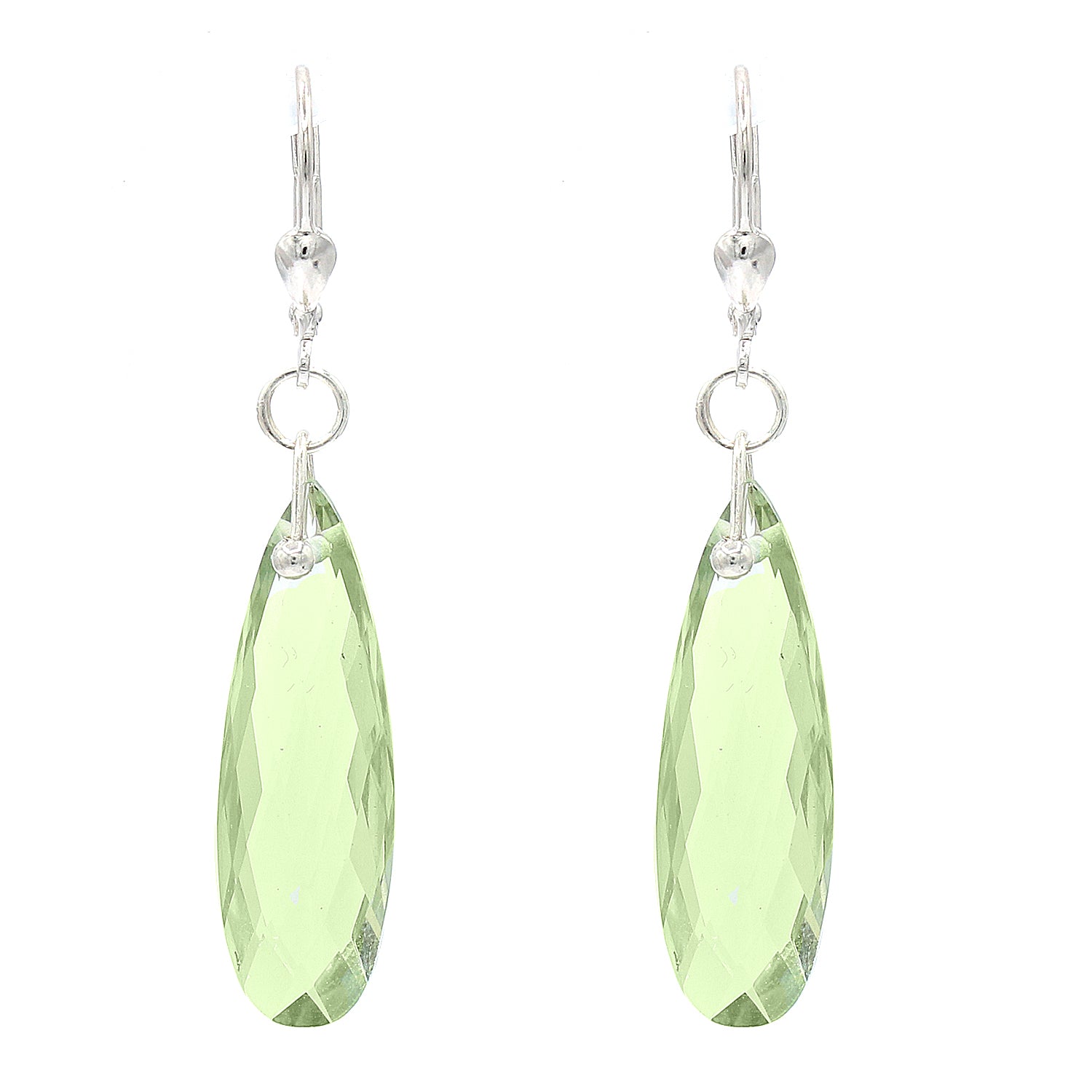 Gems en Vogue 15.00ctw Prasiolite Drop Earrings