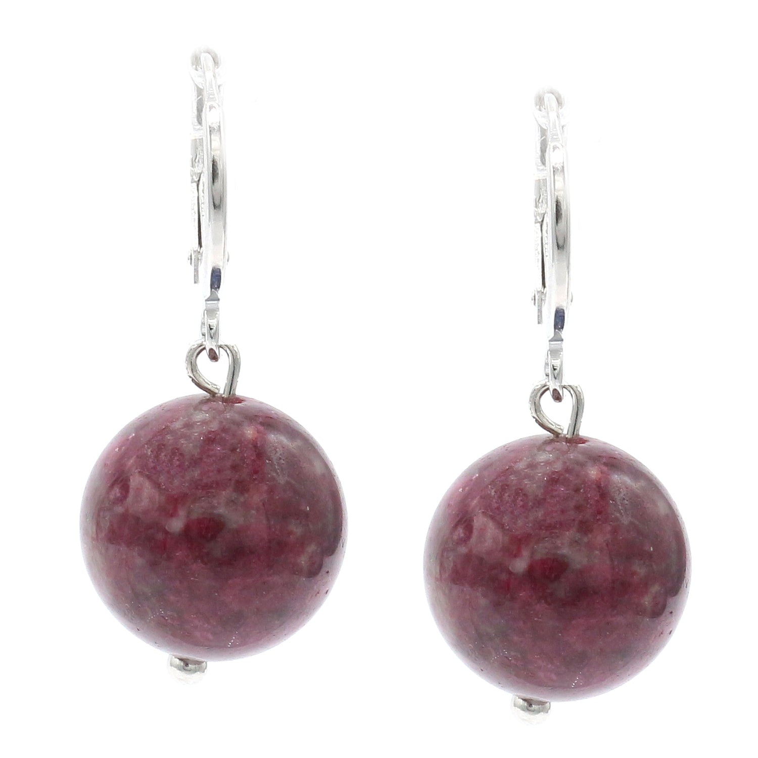 Boucles d'oreilles Gems en Vogue en quartz rose à fermoir oméga