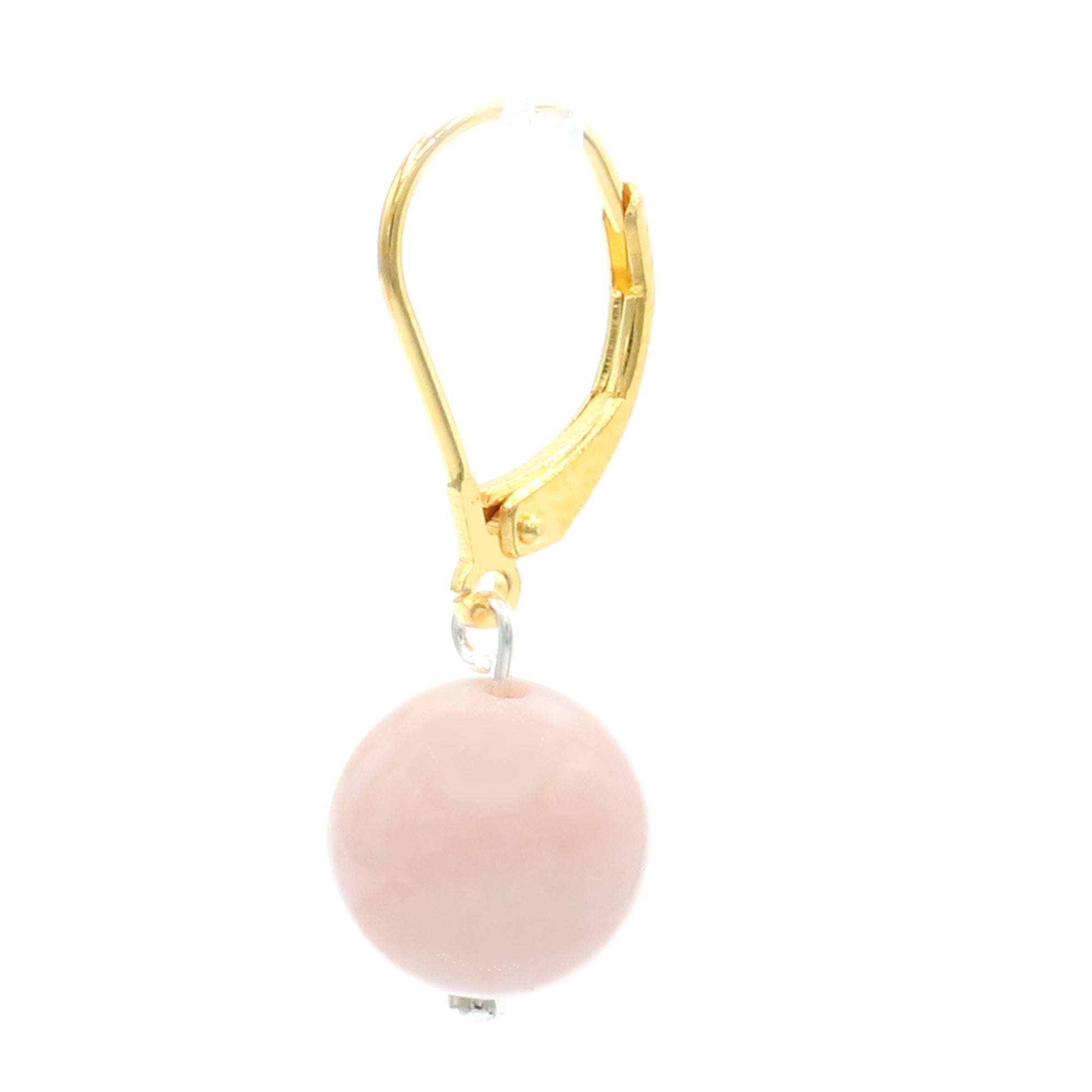 Boucles d'oreilles Gems en Vogue en quartz rose à fermoir oméga