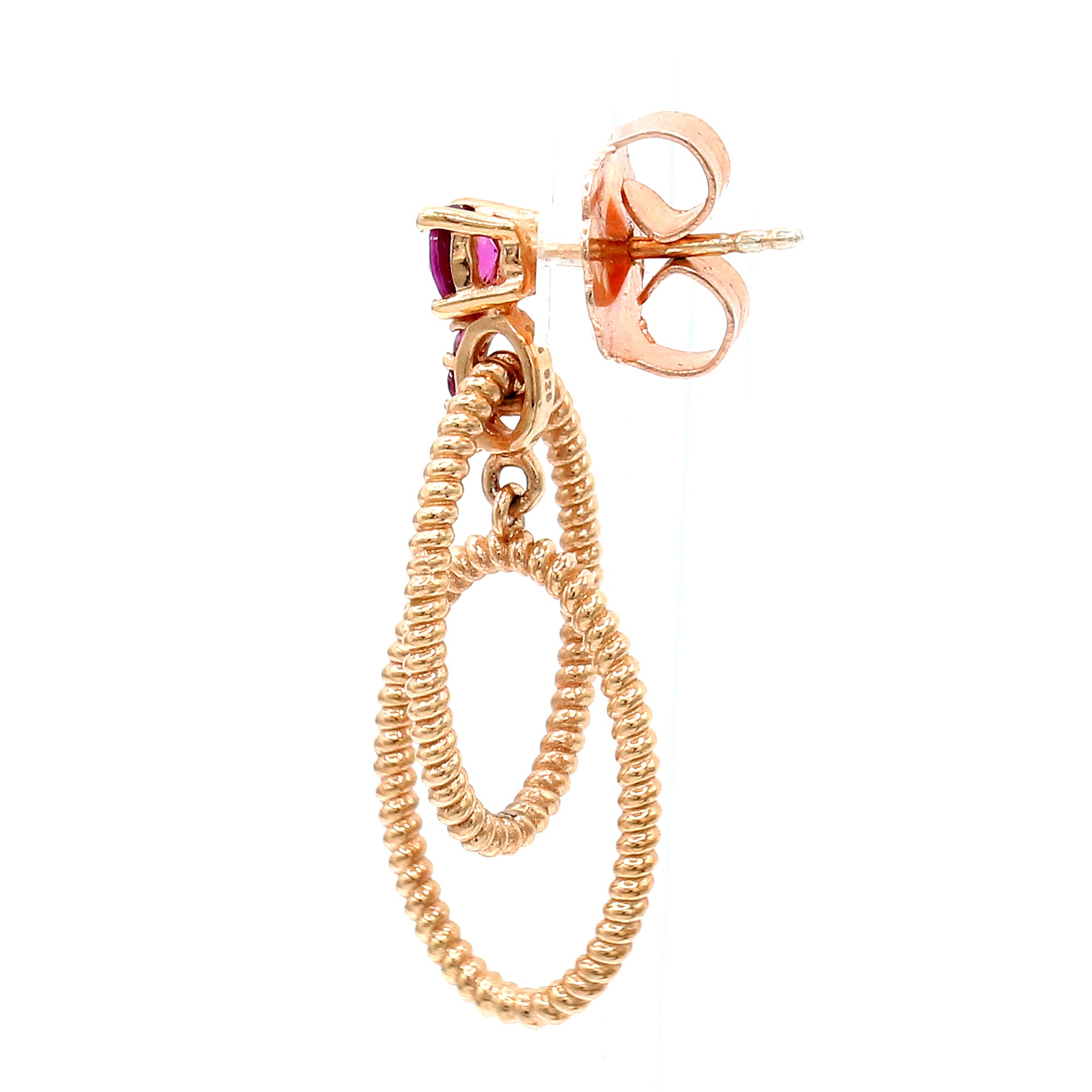 Hall of Jewels 0.72ctw Rhodolite Garnet Drop Earrings