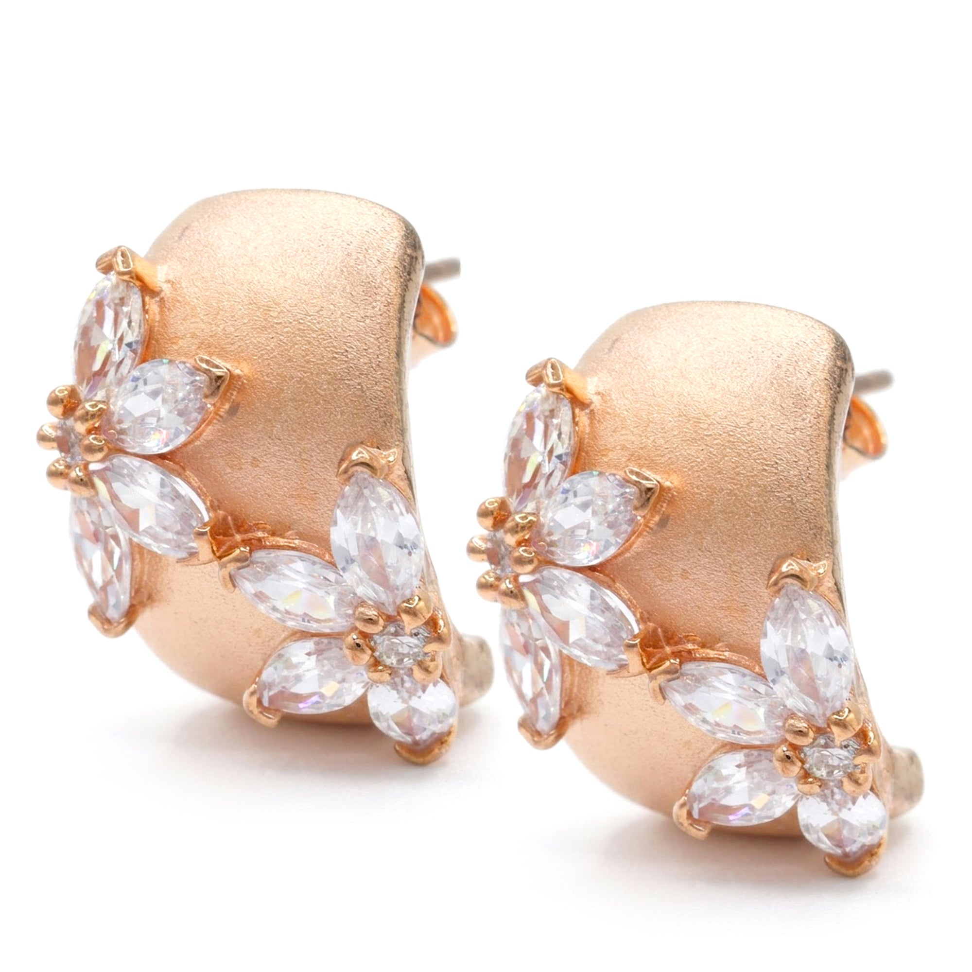 Signity Sterling Silver Cubic Zirconia Hoop Earrings