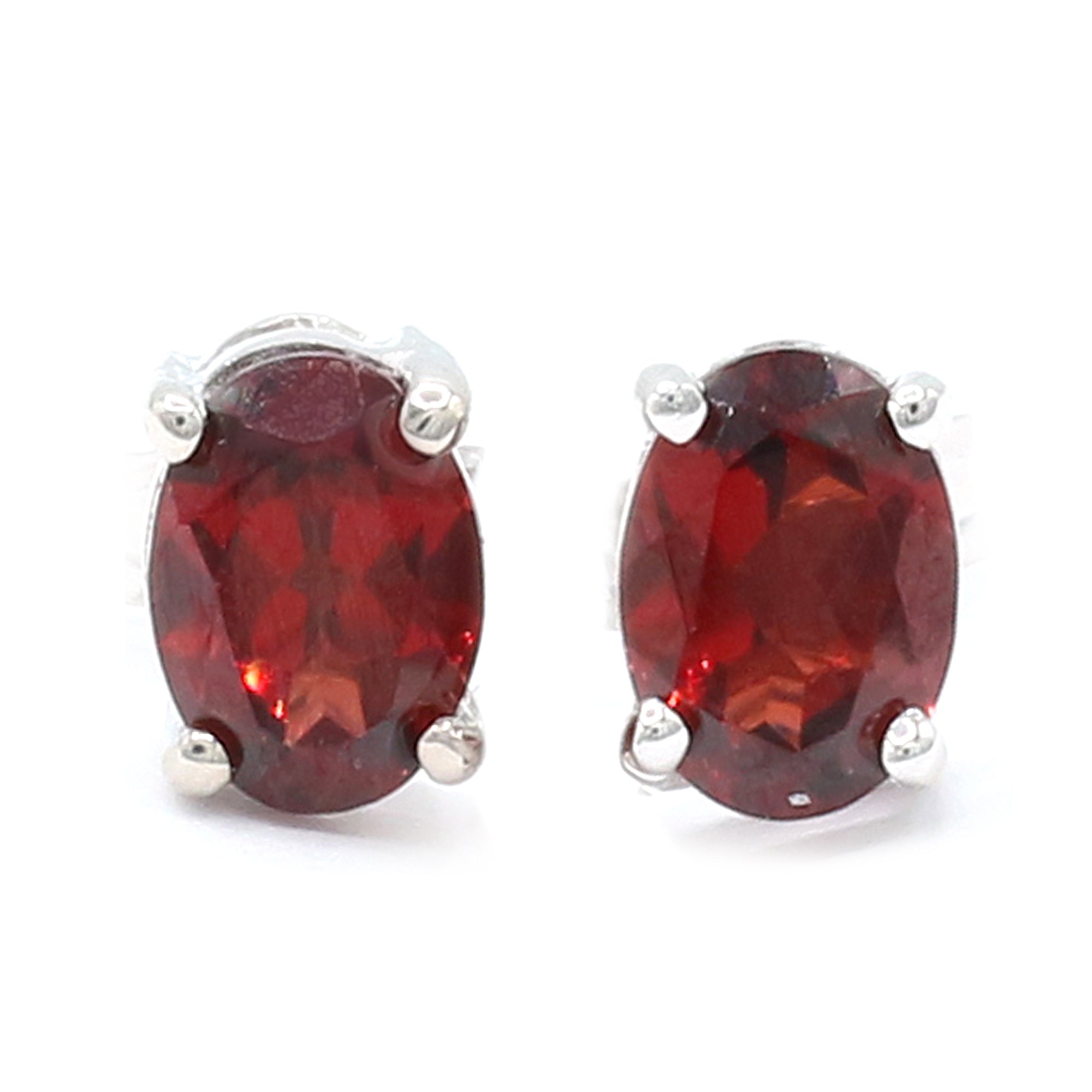 Gems en Vogue 1.90ctw Garnet Stud Earrings
