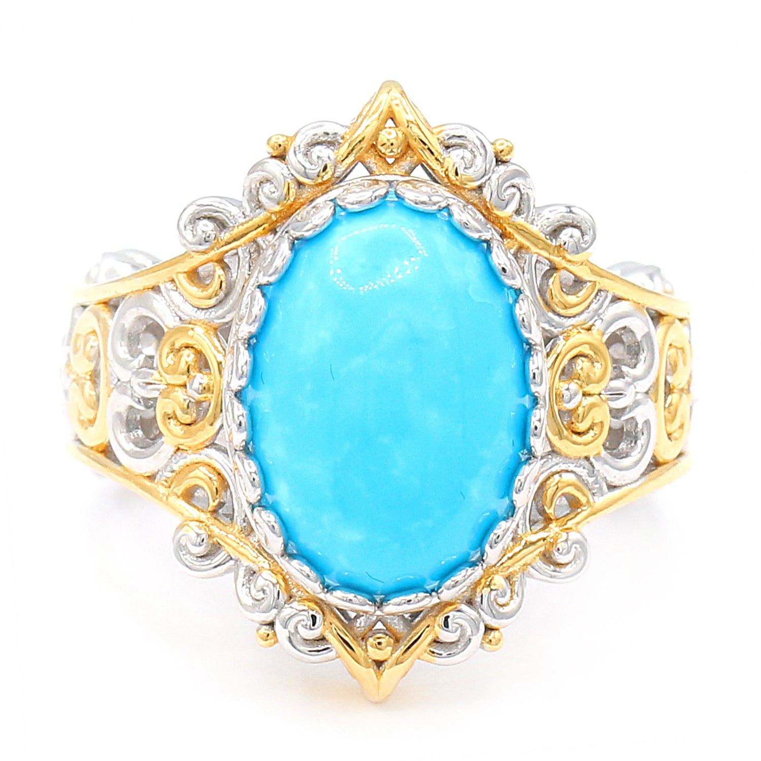 Gems en Vogue Oval Kingman Turquoise Ring