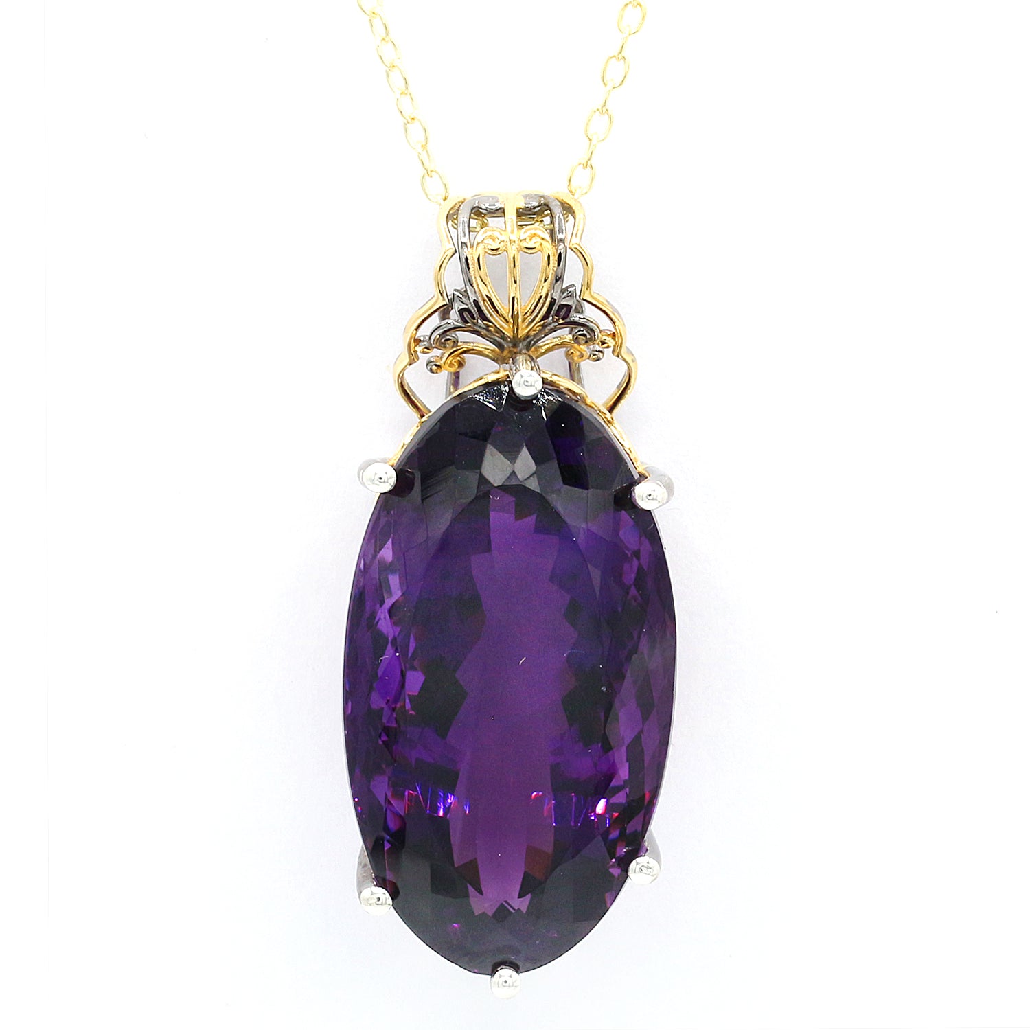 Limited Edition Gems en Vogue One-of-a-kind 54.40ctw Namibian Amethyst Honker Pendant