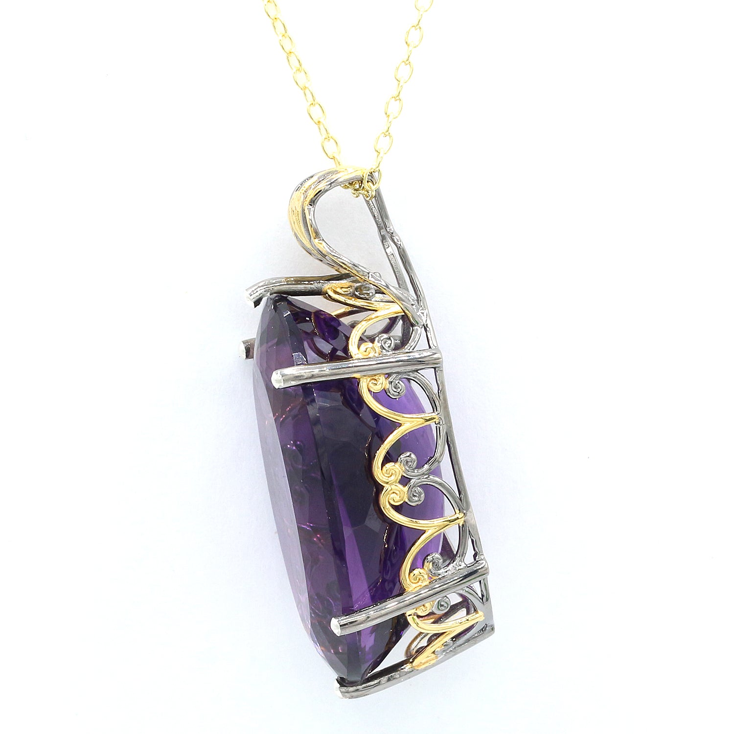 Limited Edition Gems en Vogue One-of-a-kind 54.40ctw Namibian Amethyst Honker Pendant