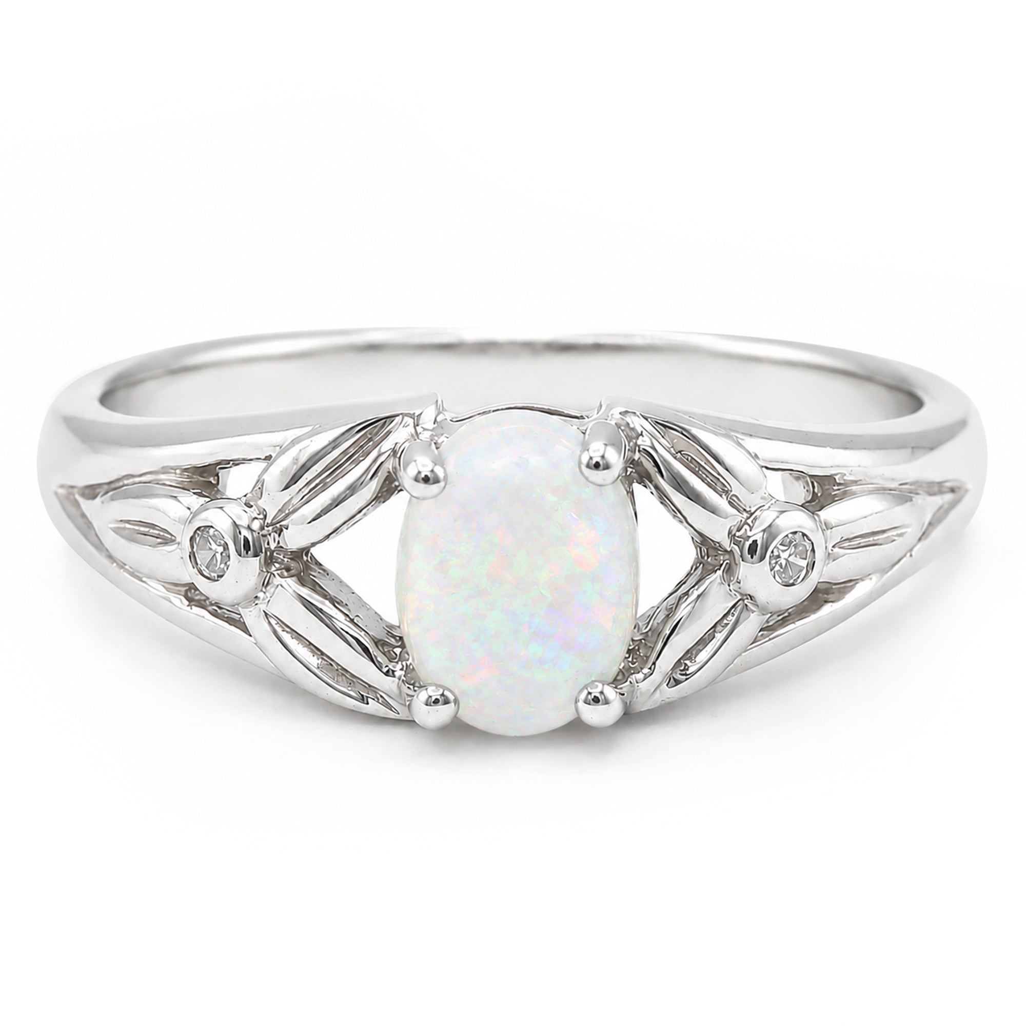 Michael's Classics Australian White Opal Ring