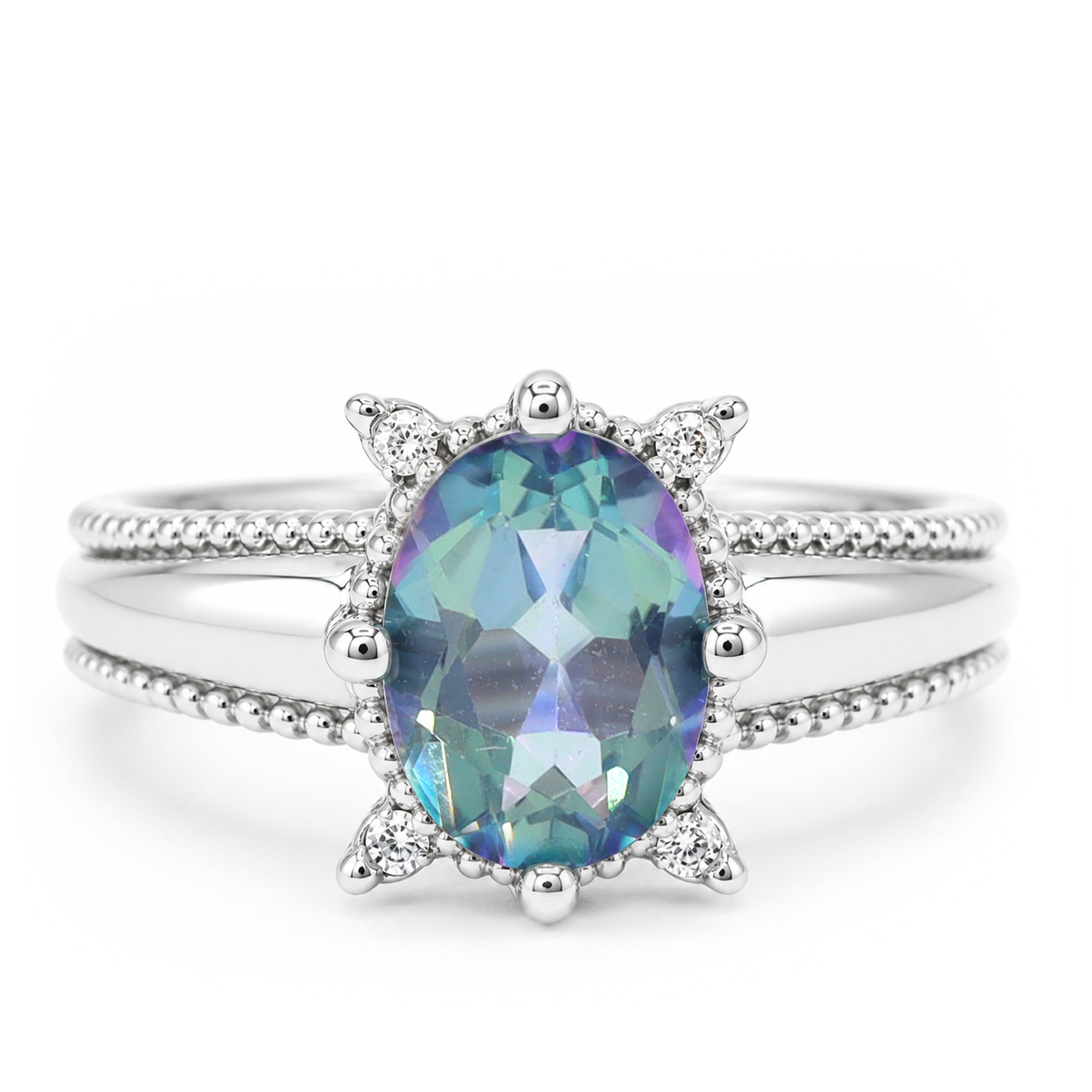 Bague en topaze bleue Super Swiss Millennium Cut (18,51 carats) et diamants, pièce unique Michael's Originals