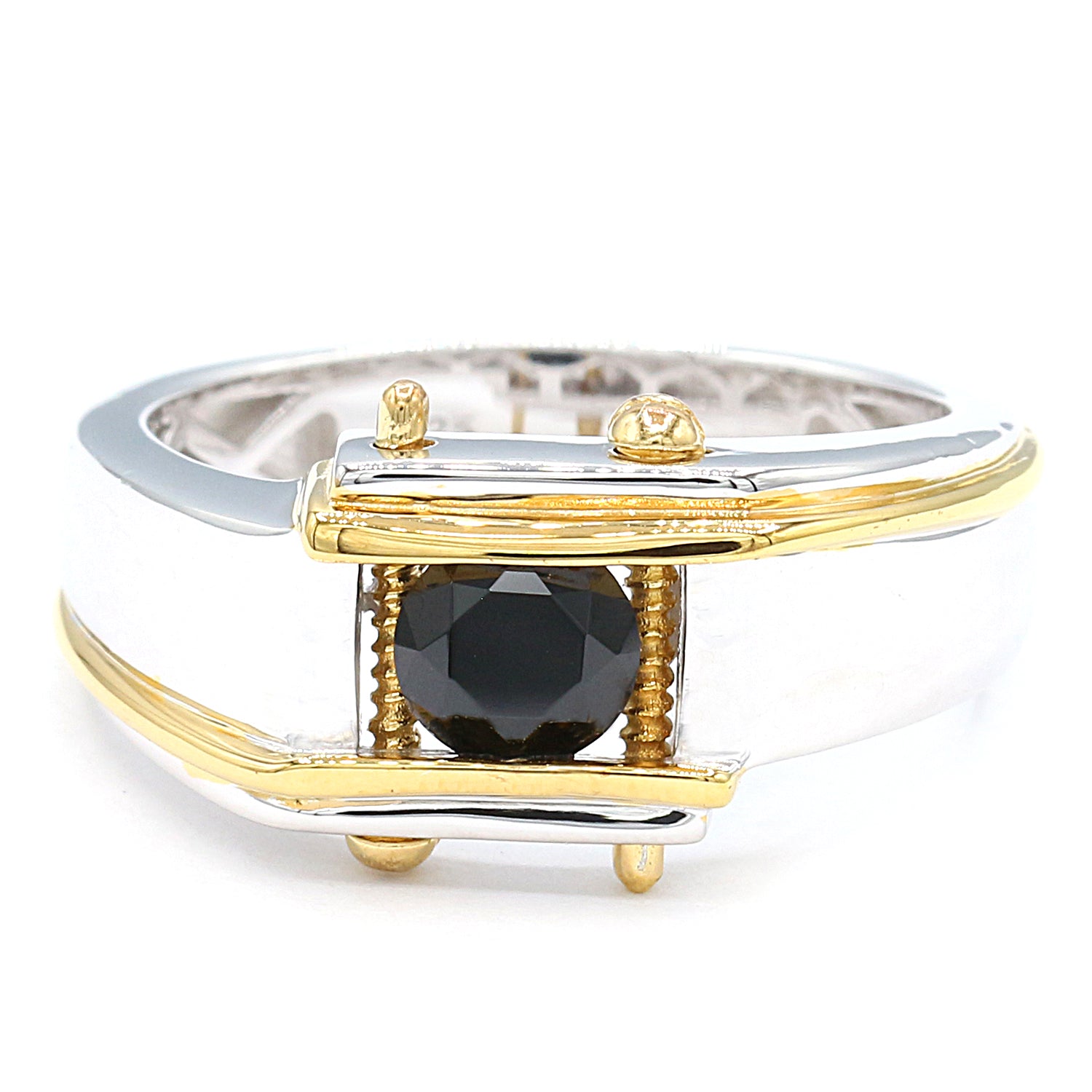 Gems en Vogue 0.62ctw Black Spinel Square Ring