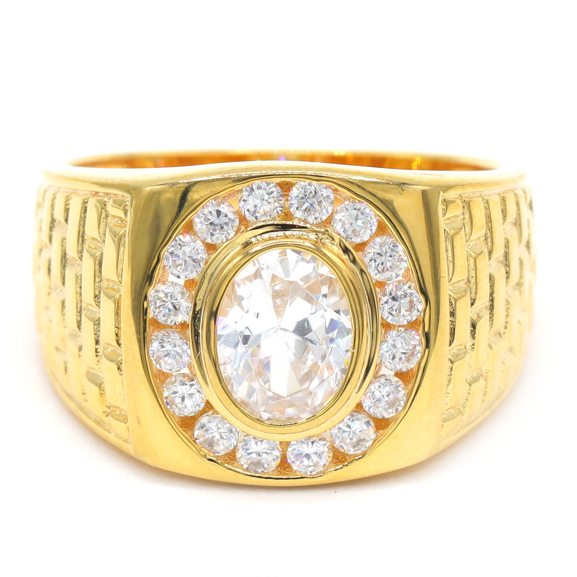 Signity Sterling Silver Cubic Zirconia Halo Ring CANNOT BE RESIZED